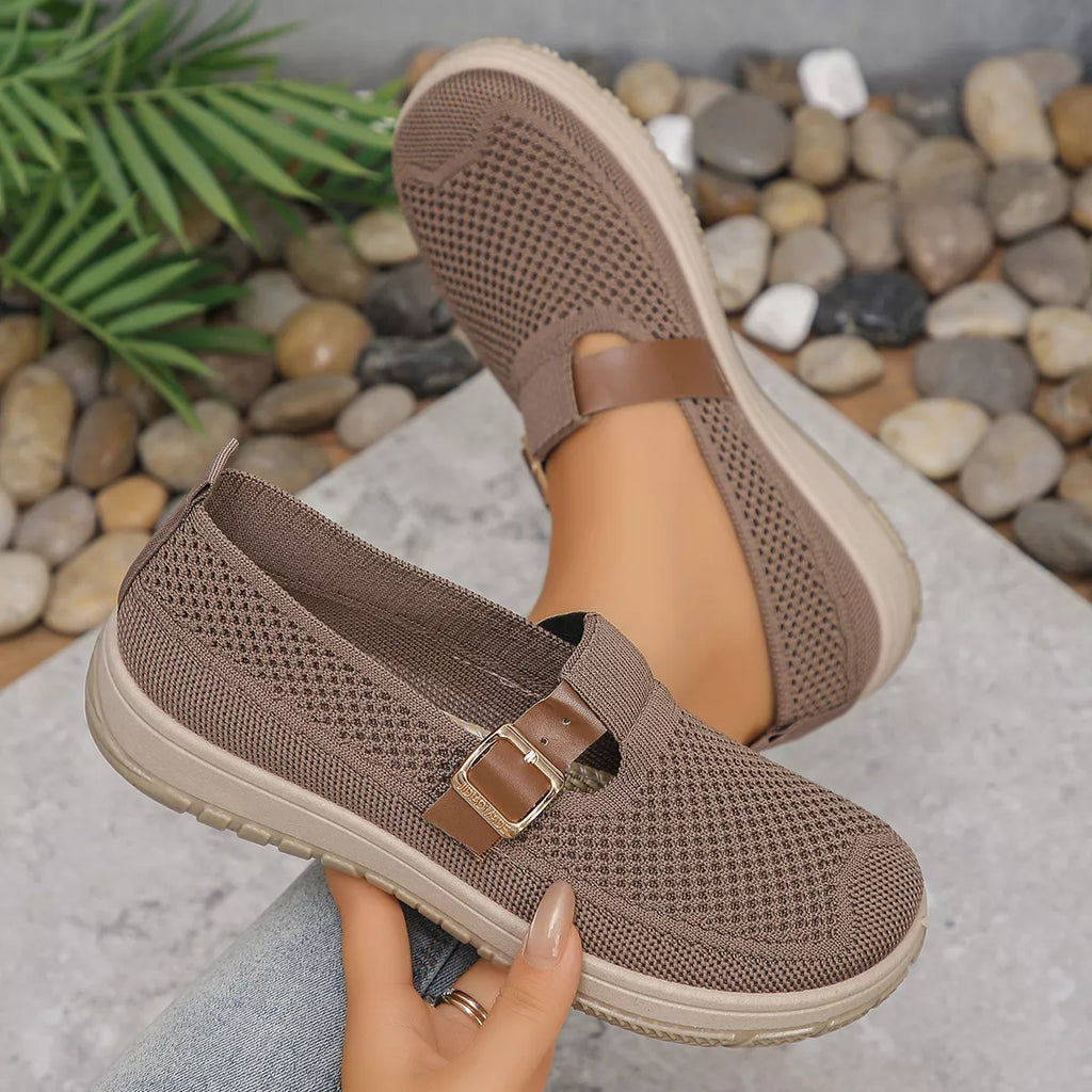 Round Toe Platform Slip-Ons