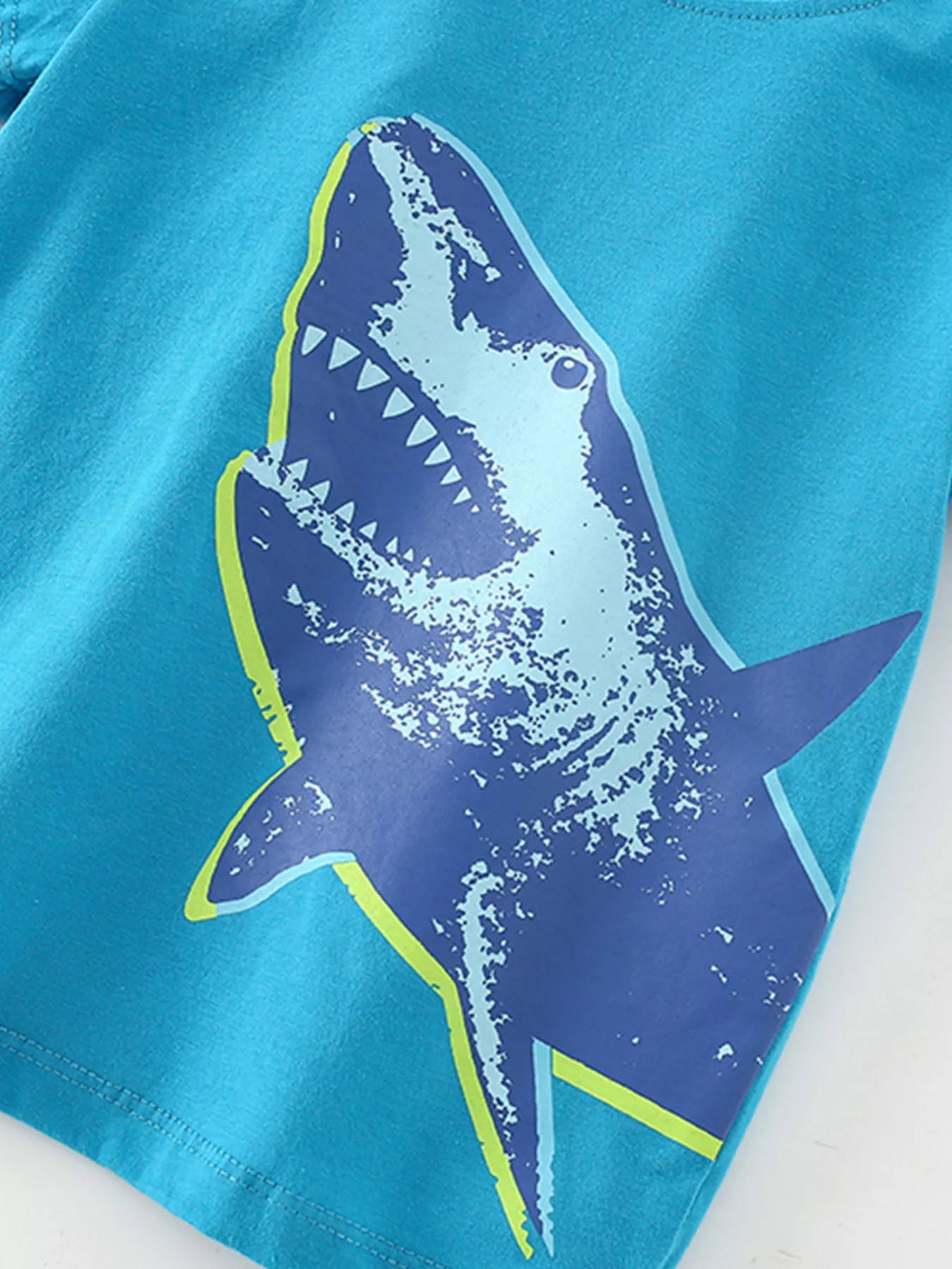 Children's Cool Shark Graphic Short Sleeve T-Shirt