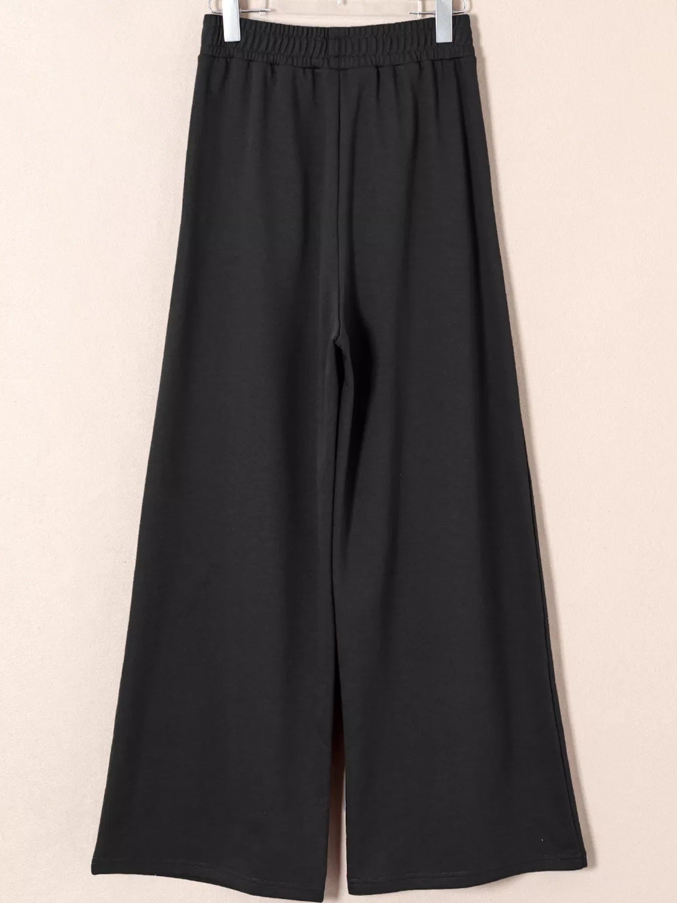 Tied Elastic High Waist Pleated Detail Solid Sweatpants