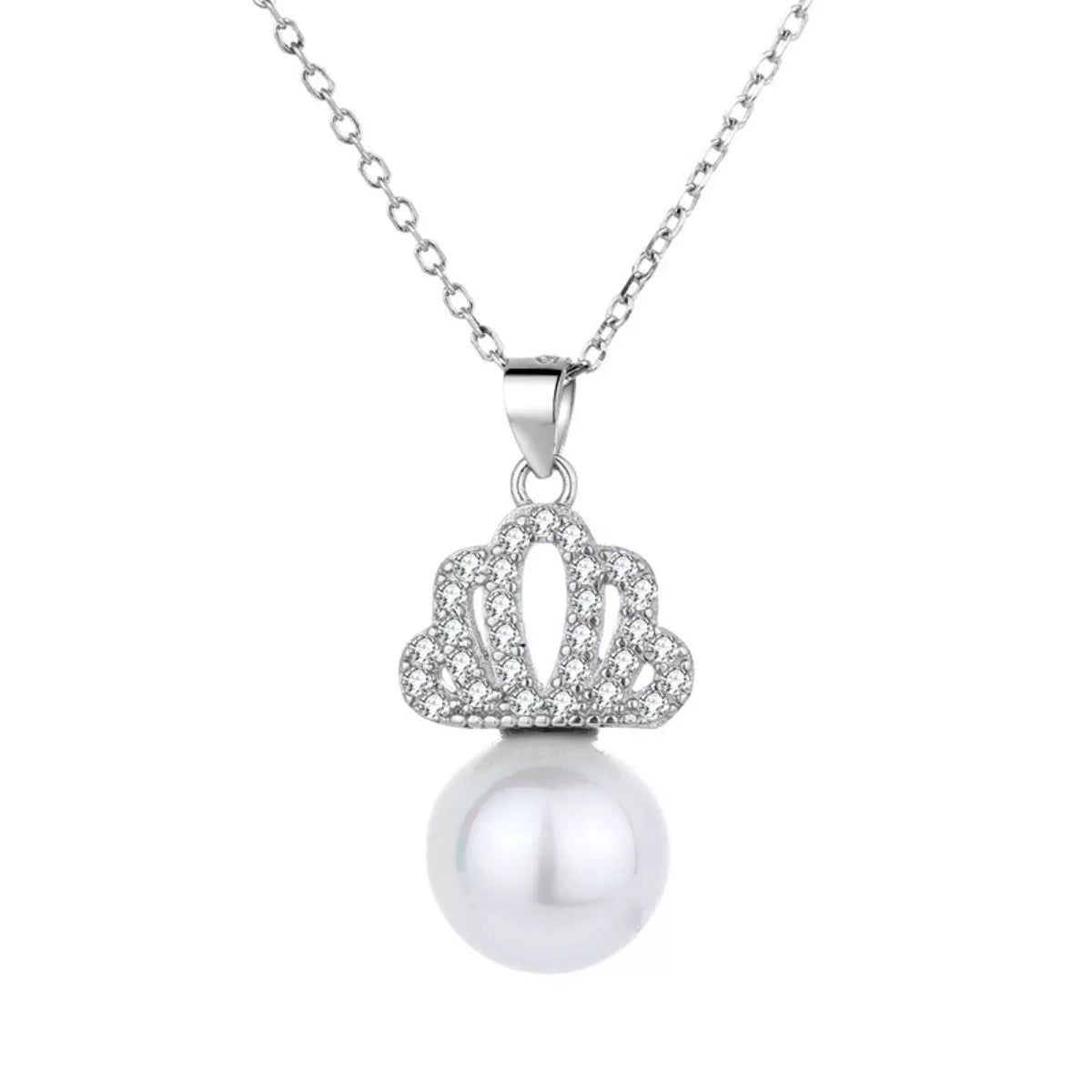 Crown Pearl Pendant Necklace