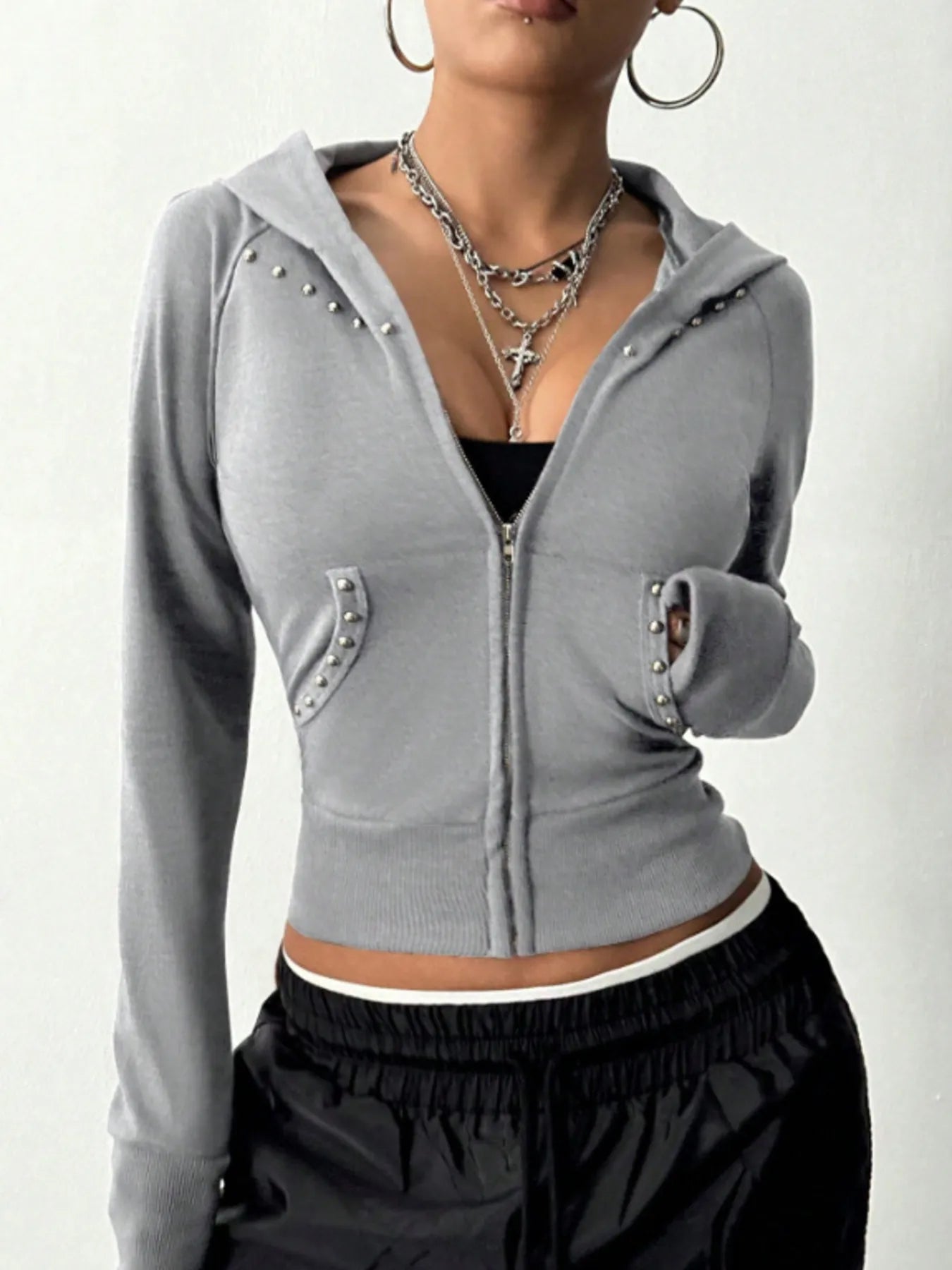 Zip-Up Long Sleeve Hoodie