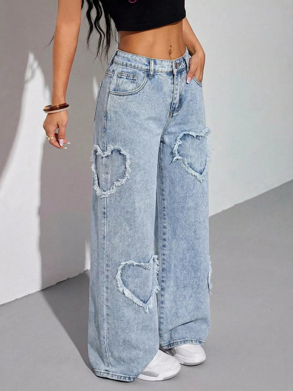 Heart Wide Leg Jeans