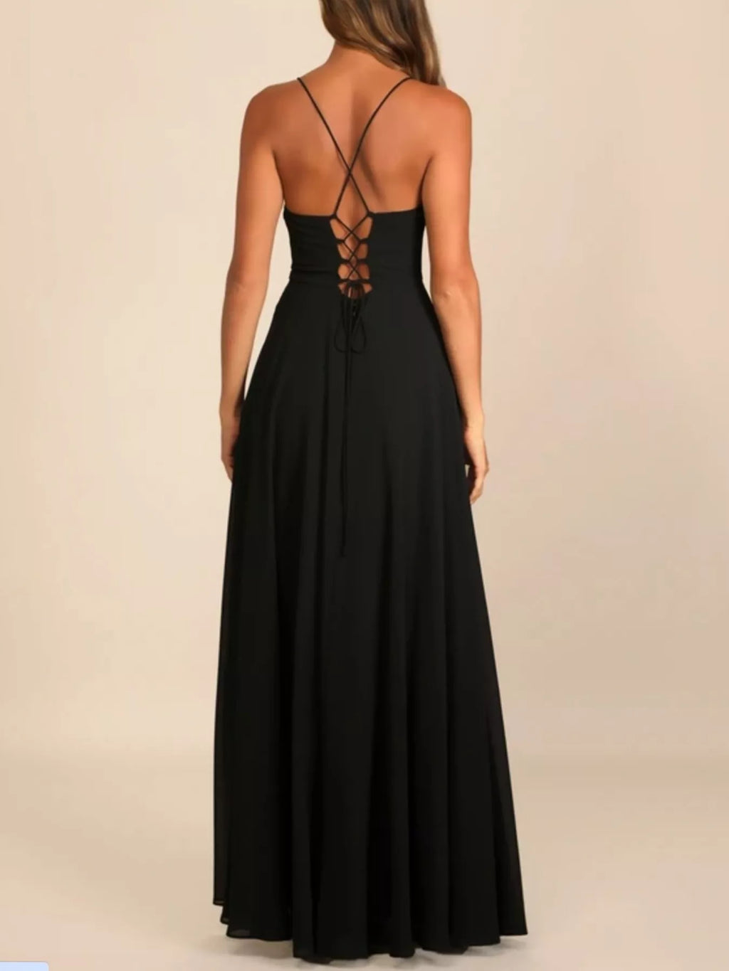 Slit Cowl Neck Maxi Dress