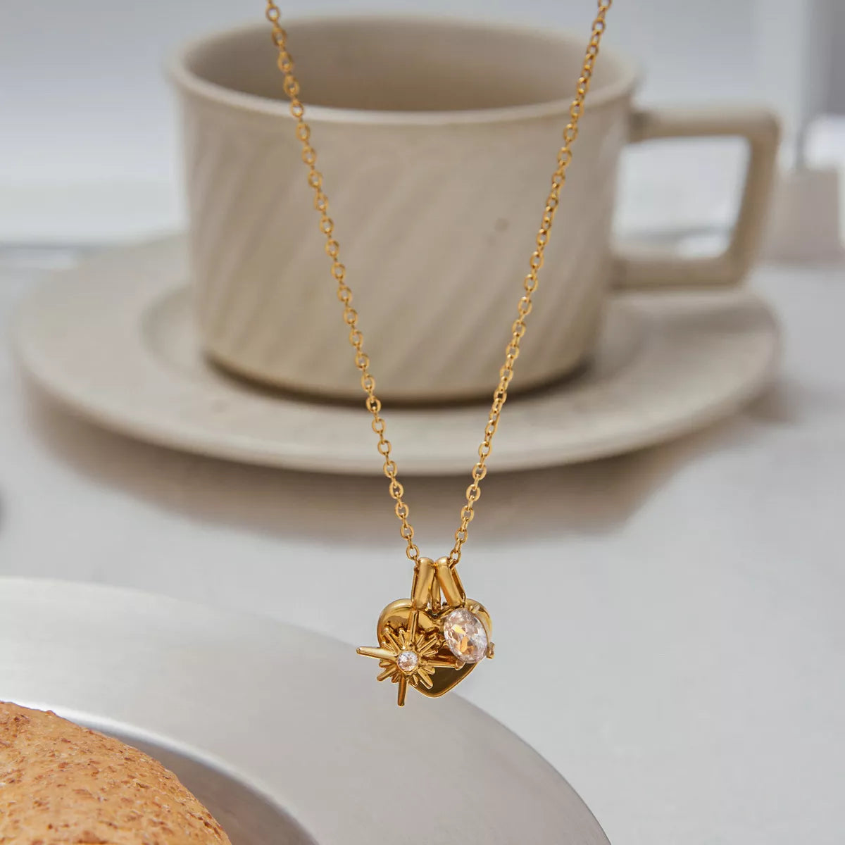 18K Gold-Plated 'Mom' Heart Necklace