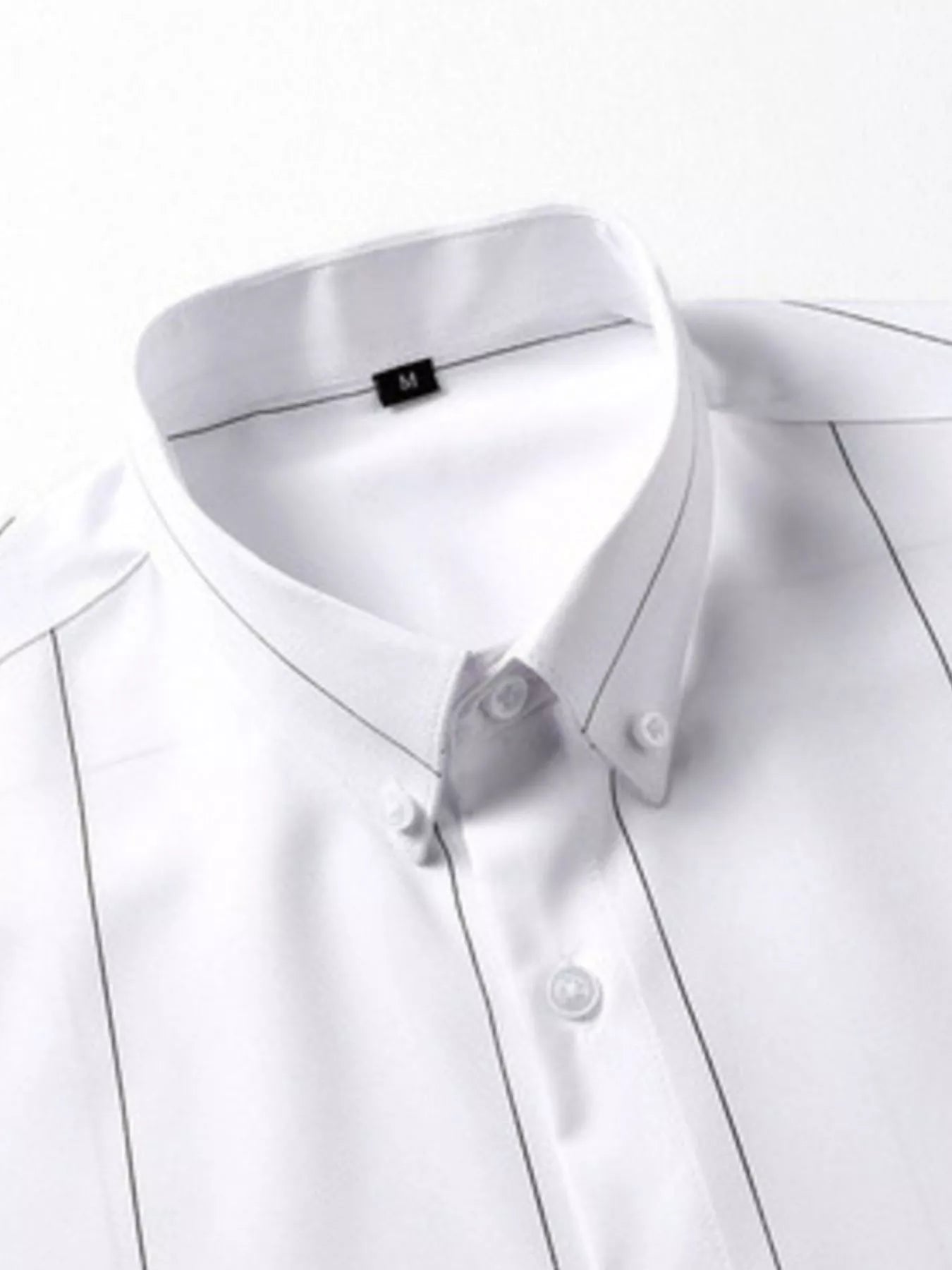 Men's Plus Size Stripe Button-Down Shirt