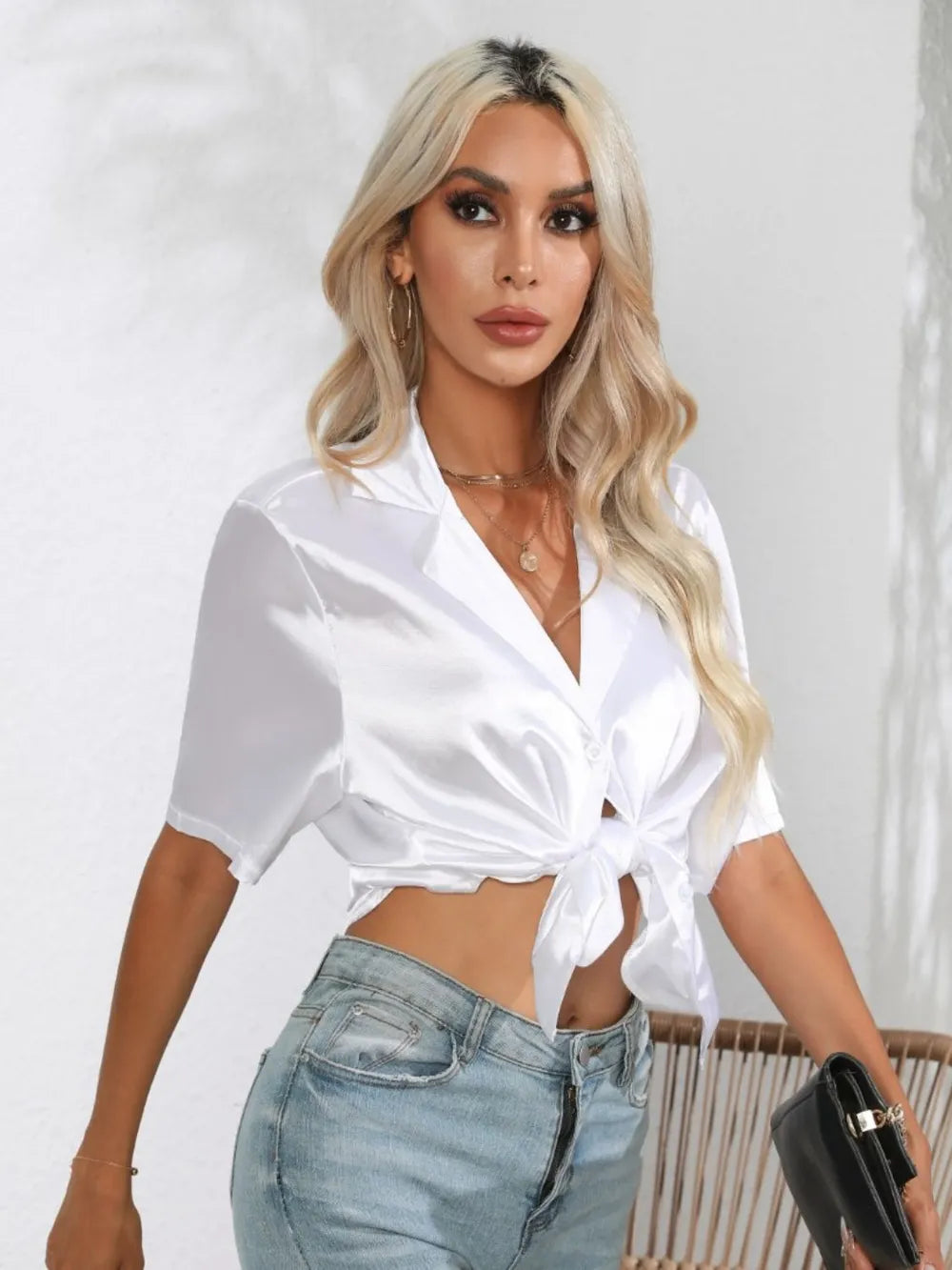 Button Up Collared Neck Shirt