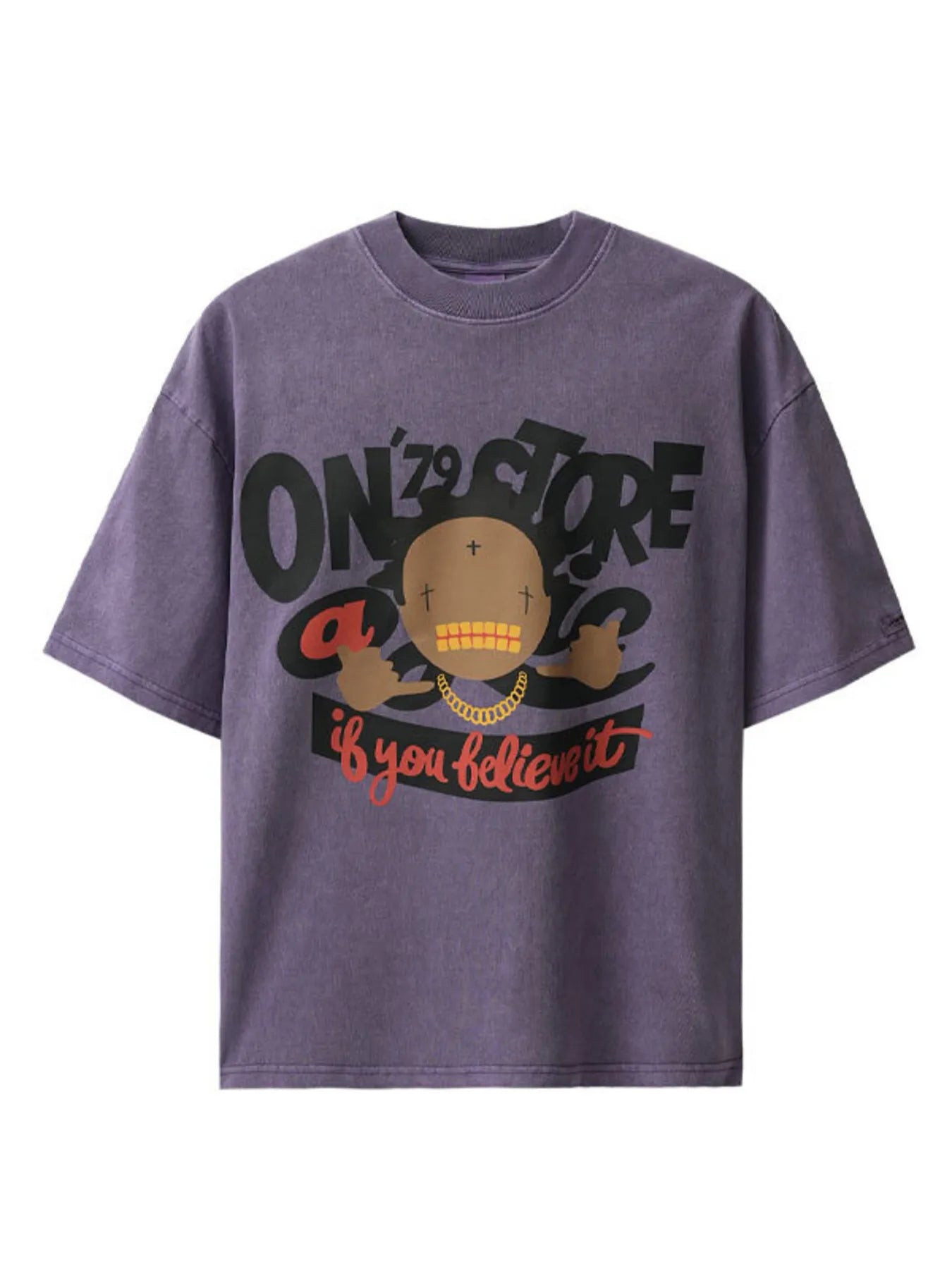 Men's Graphic Round Neck Short Sleeve T-Shirt