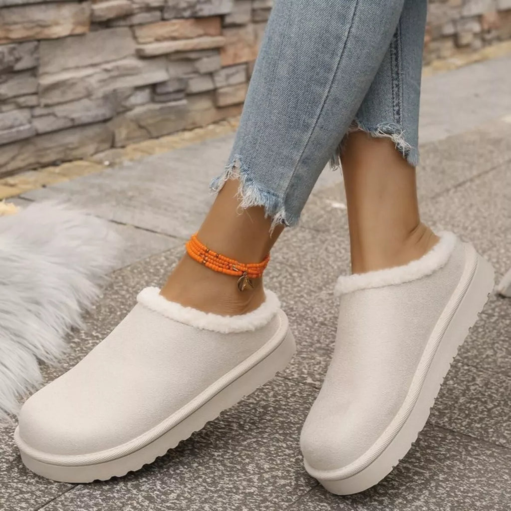 Cozy Plush Lined Platform Slippers