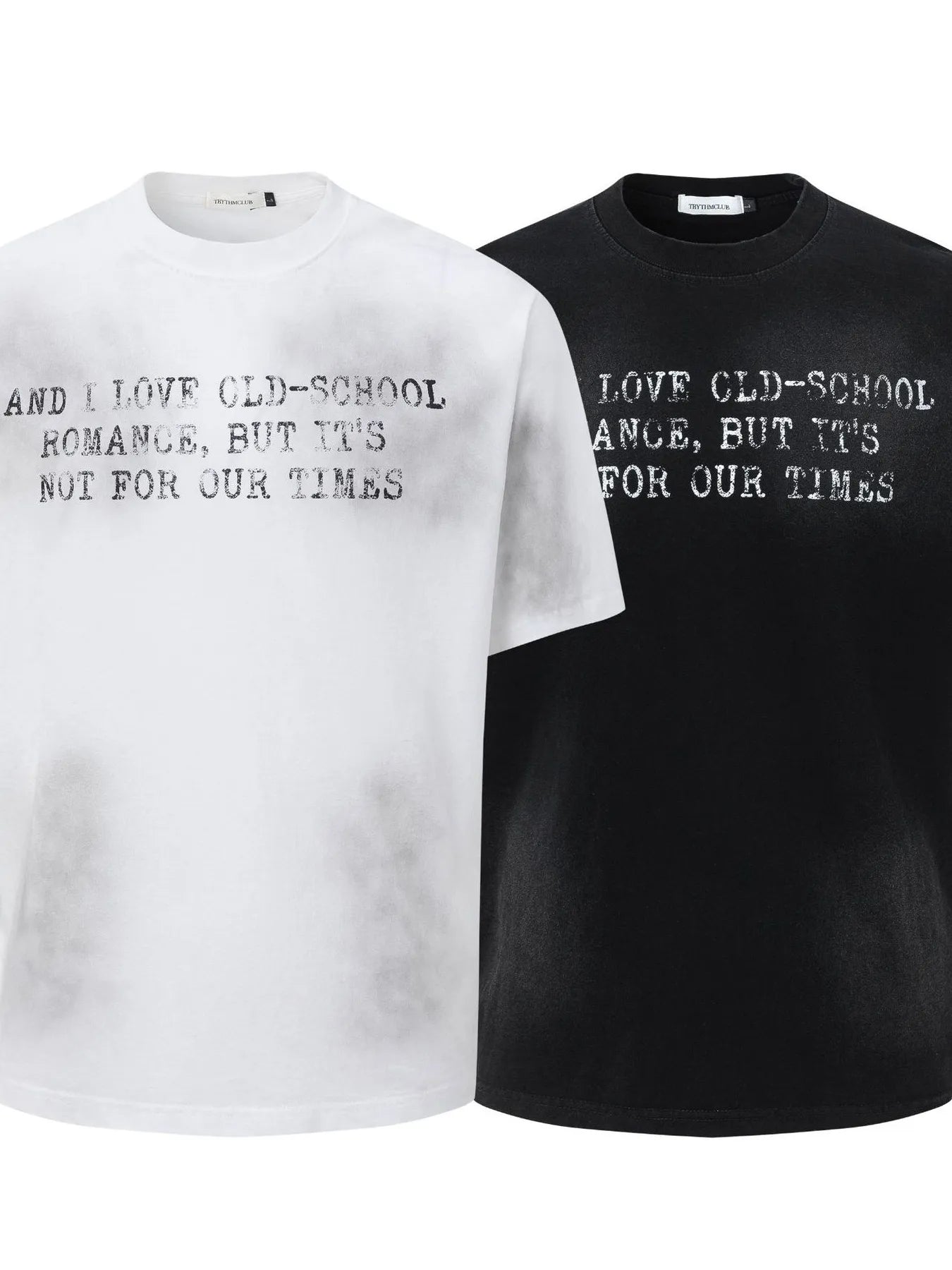 Men's Letter Round Neck Short Sleeve T-Shirt