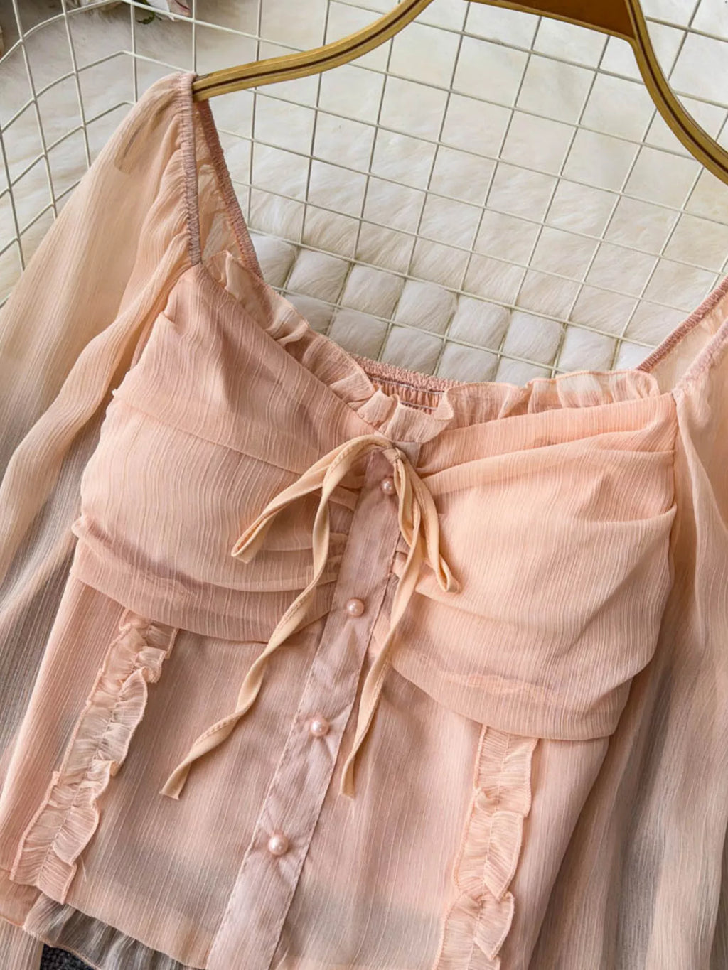 Frill Flounce Sleeve Blouse
