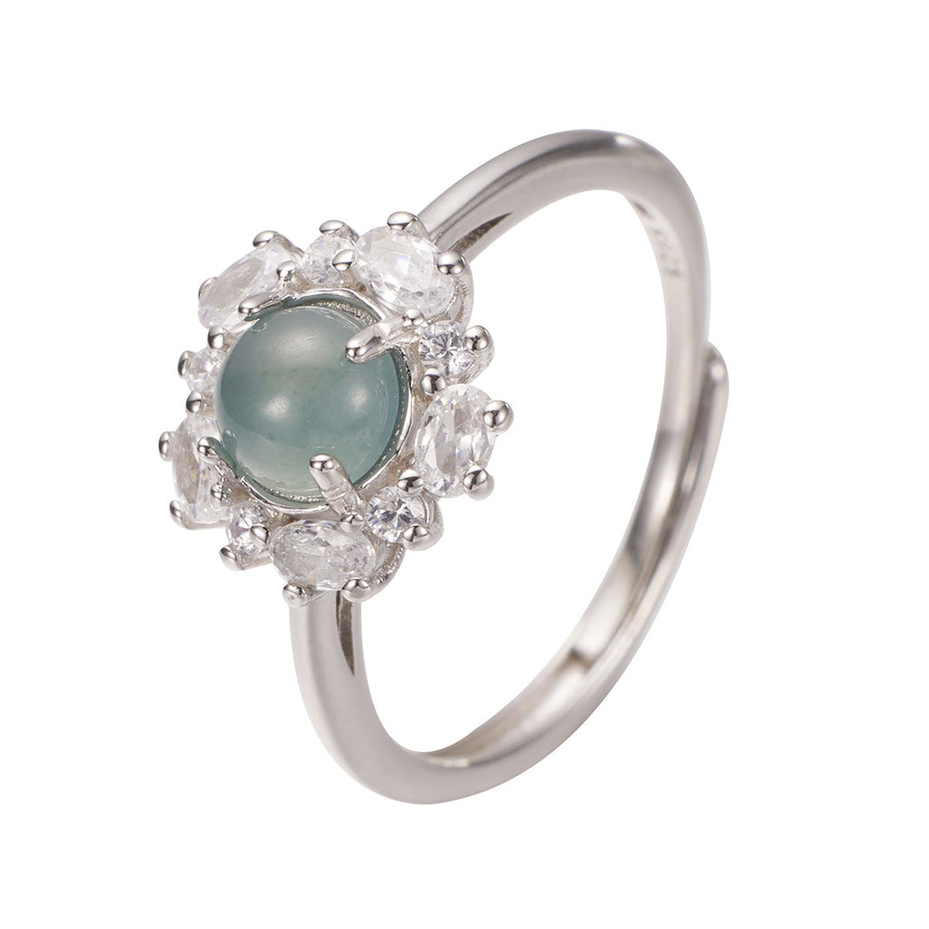 925 Sterling Silver Jadeite Ring