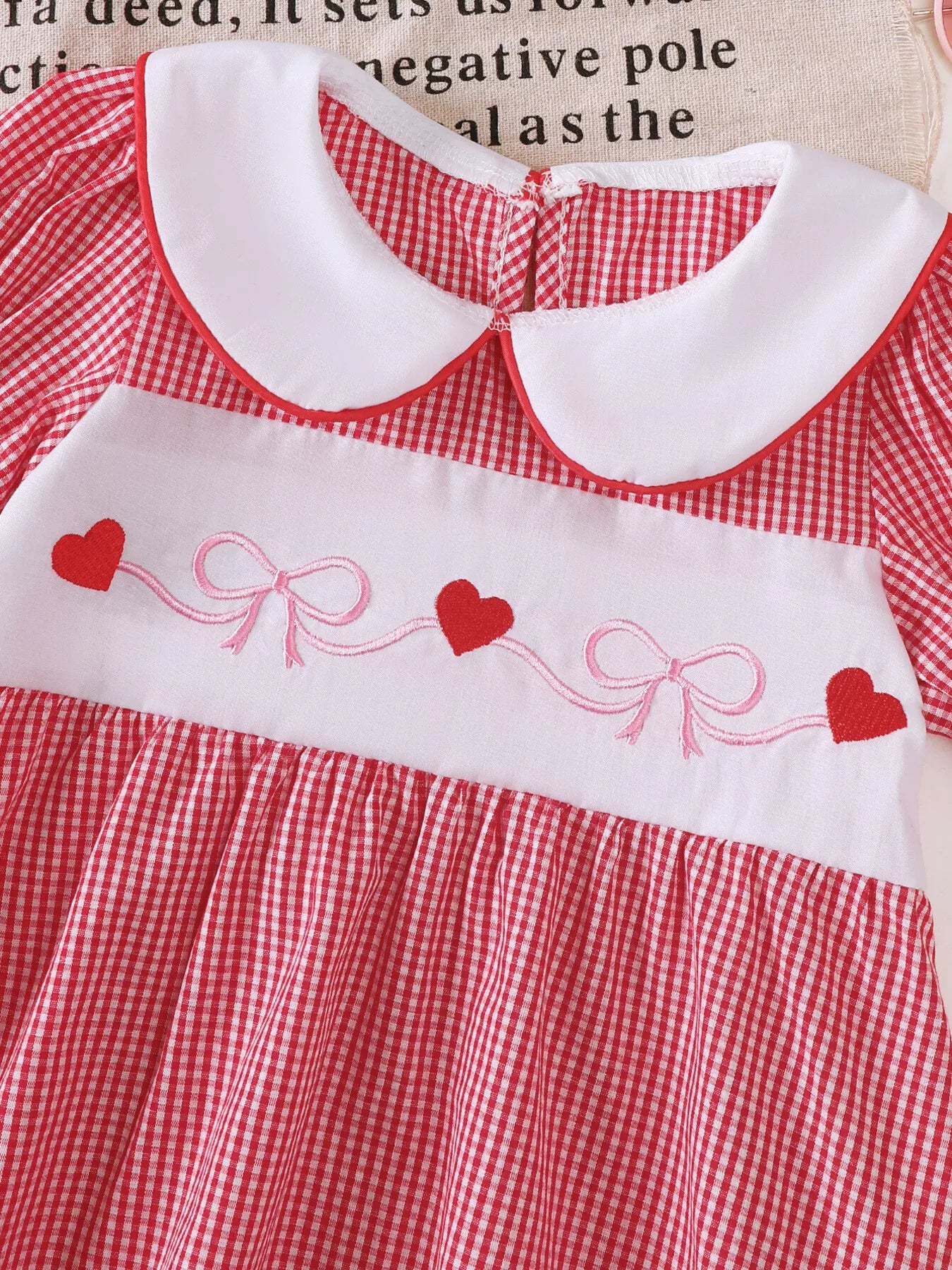 Children's Gingham 'LOVE' Top and Shorts Set