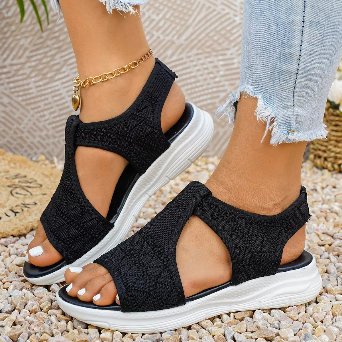 Open Toe Flats Sandals