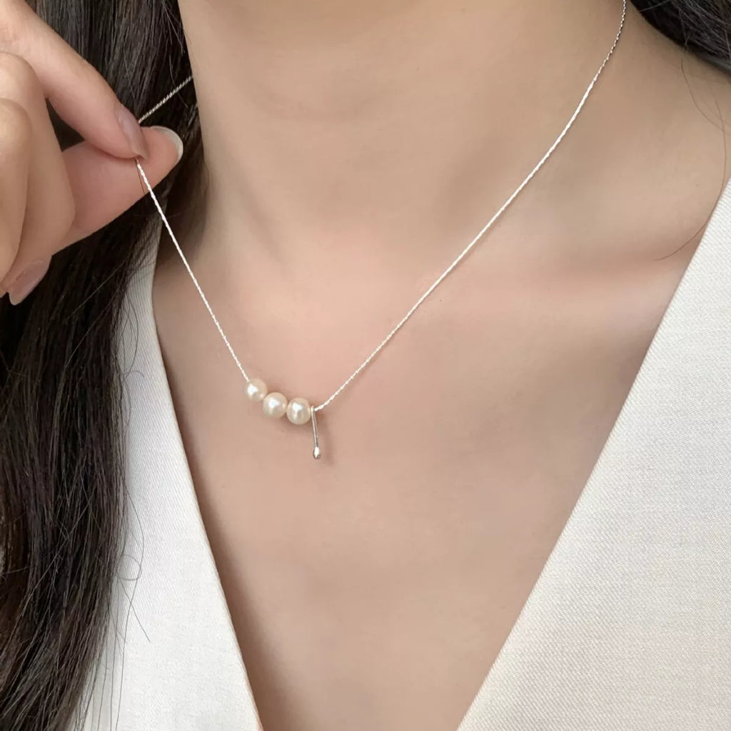 Freshwater Pearl 925 Sterling Silver Necklace
