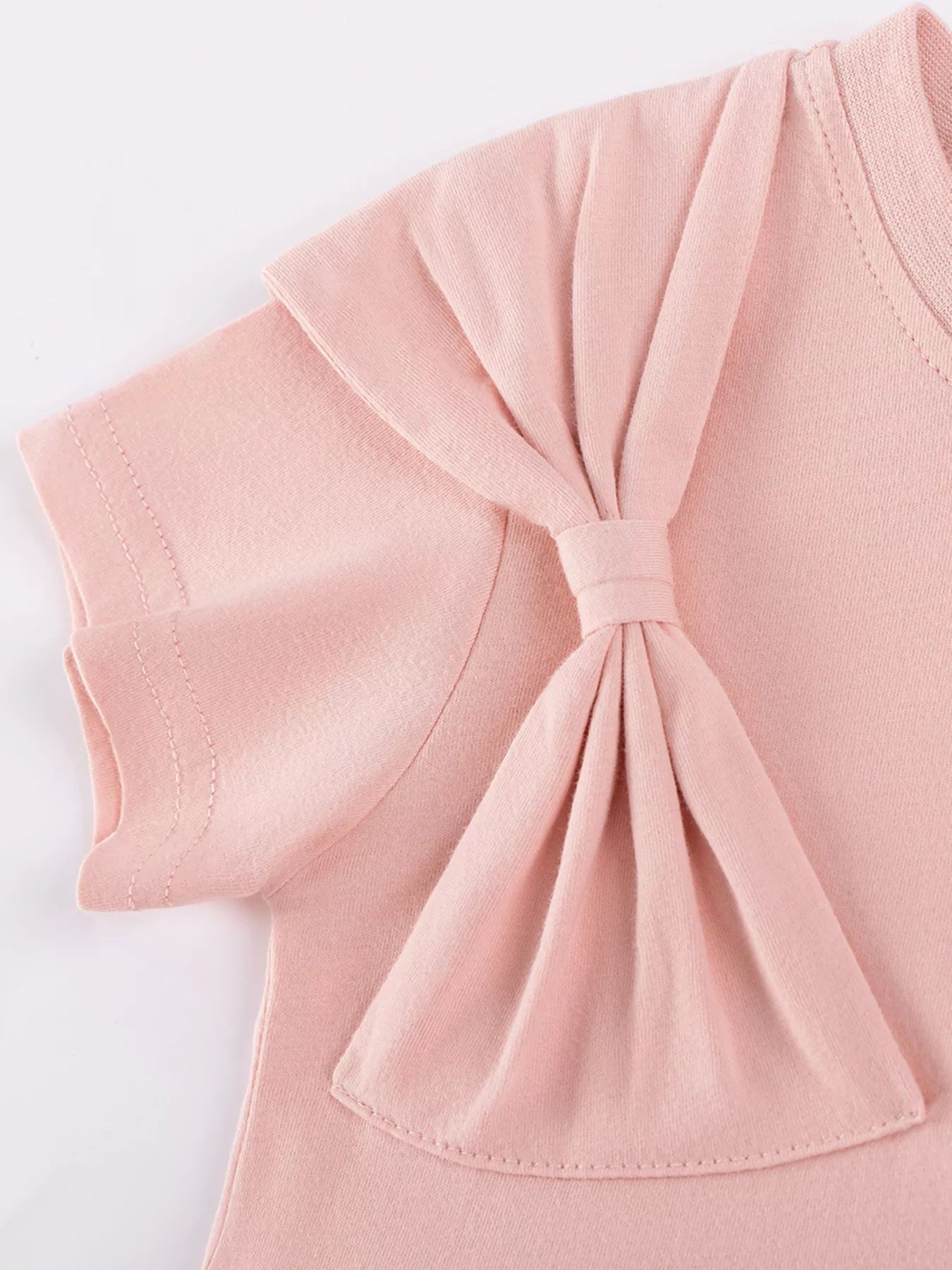 Children's Bow Short Sleeve Dress