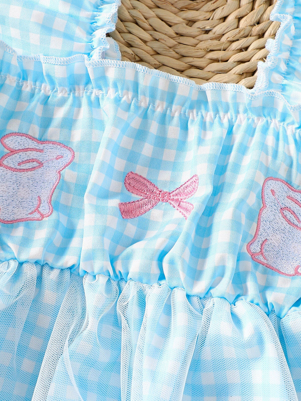 Children's Bunny Gingham Top and Pants Set