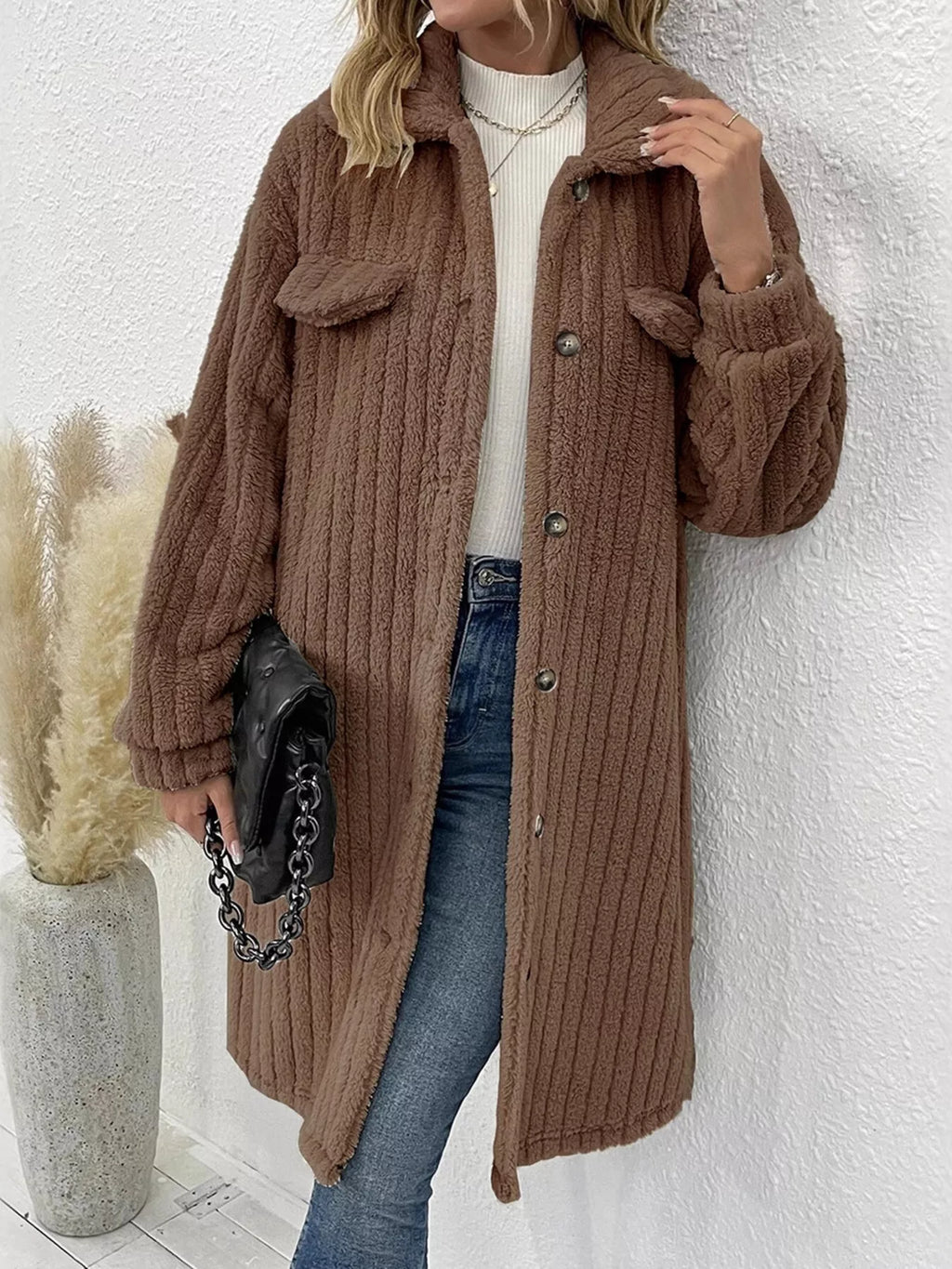 Button-Down Longline Outerwear