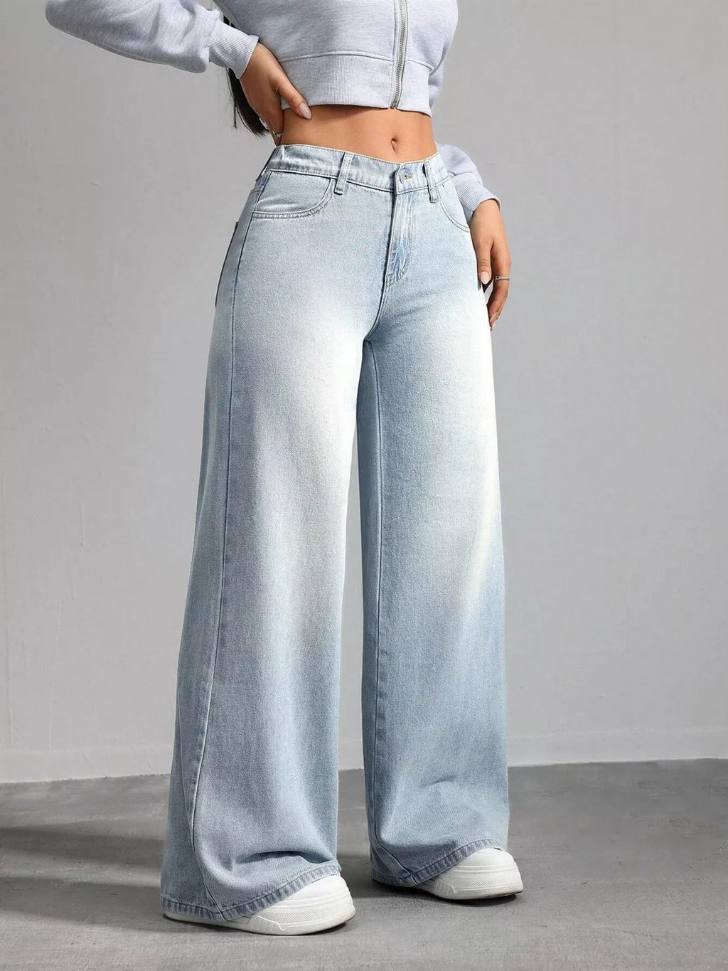 High Waisted Wide Leg Jeans
