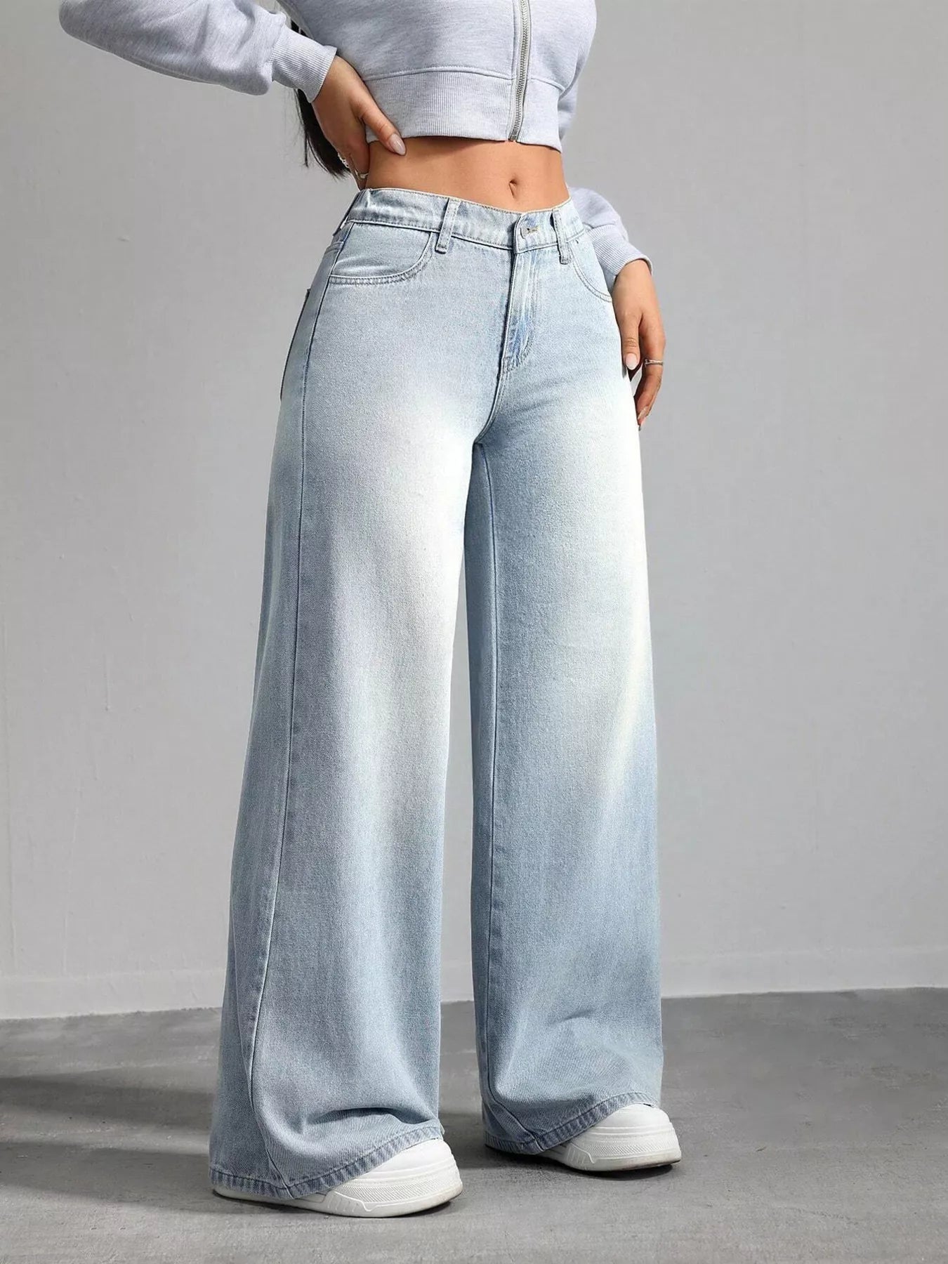 High Waisted Wide Leg Jeans