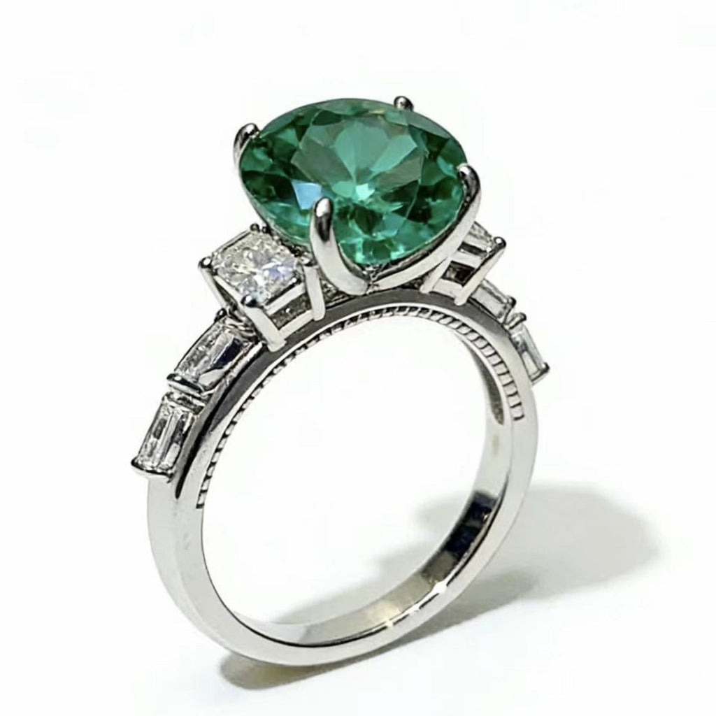 8 Carat Moissanite 925 Sterling Silver Ring