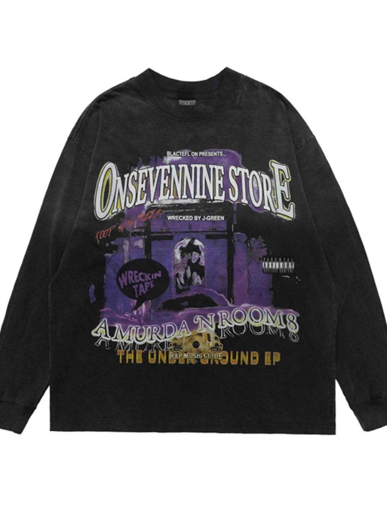 Men's Graphic Round Neck Long Sleeve T-Shirt