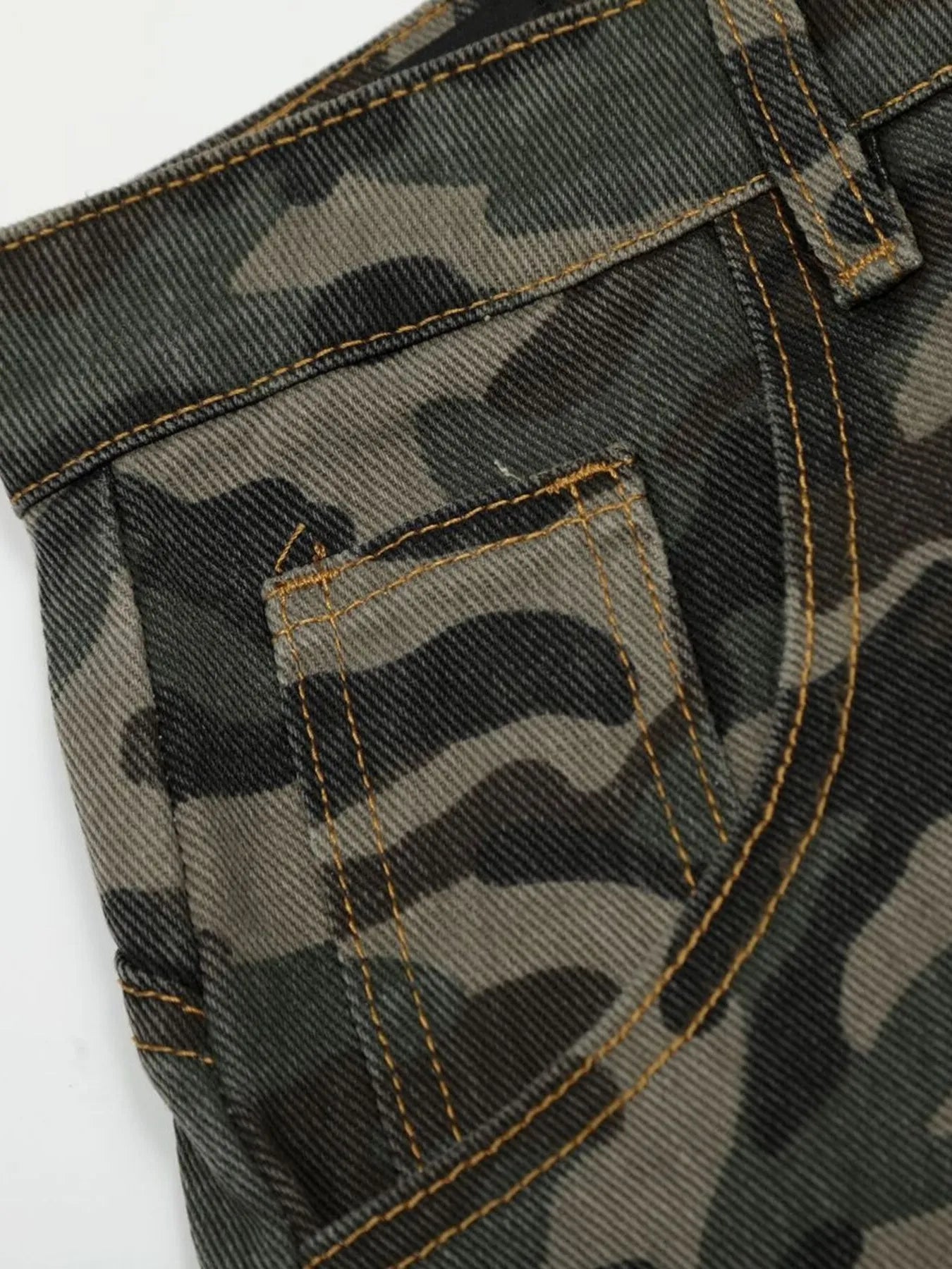 Men's Camouflage Wide Leg Cargo Jeans