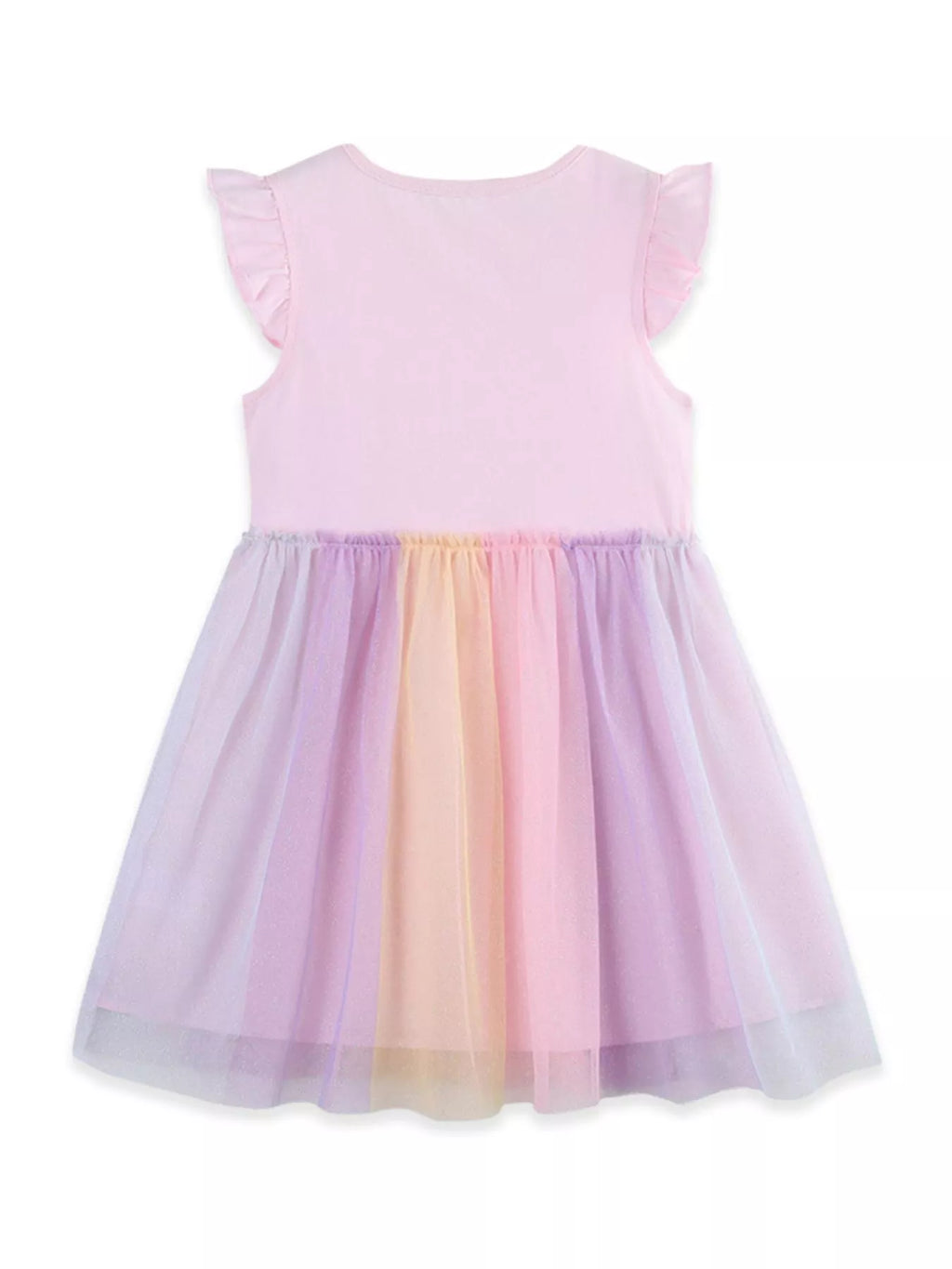 Children's Unicorn Graphic Rainbow Tulle Dress