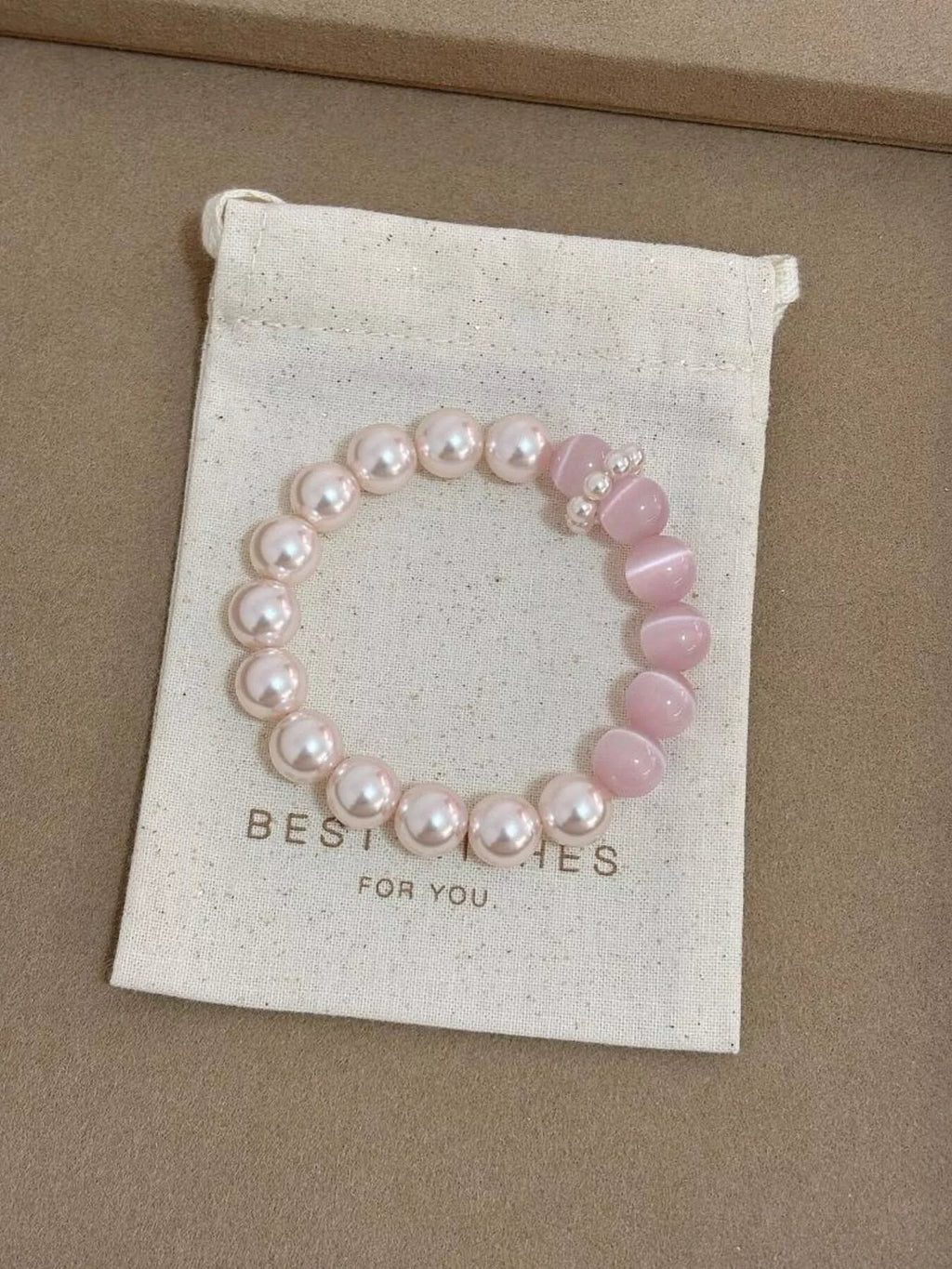 Pearl & Cat's Eye Stone Bracelet