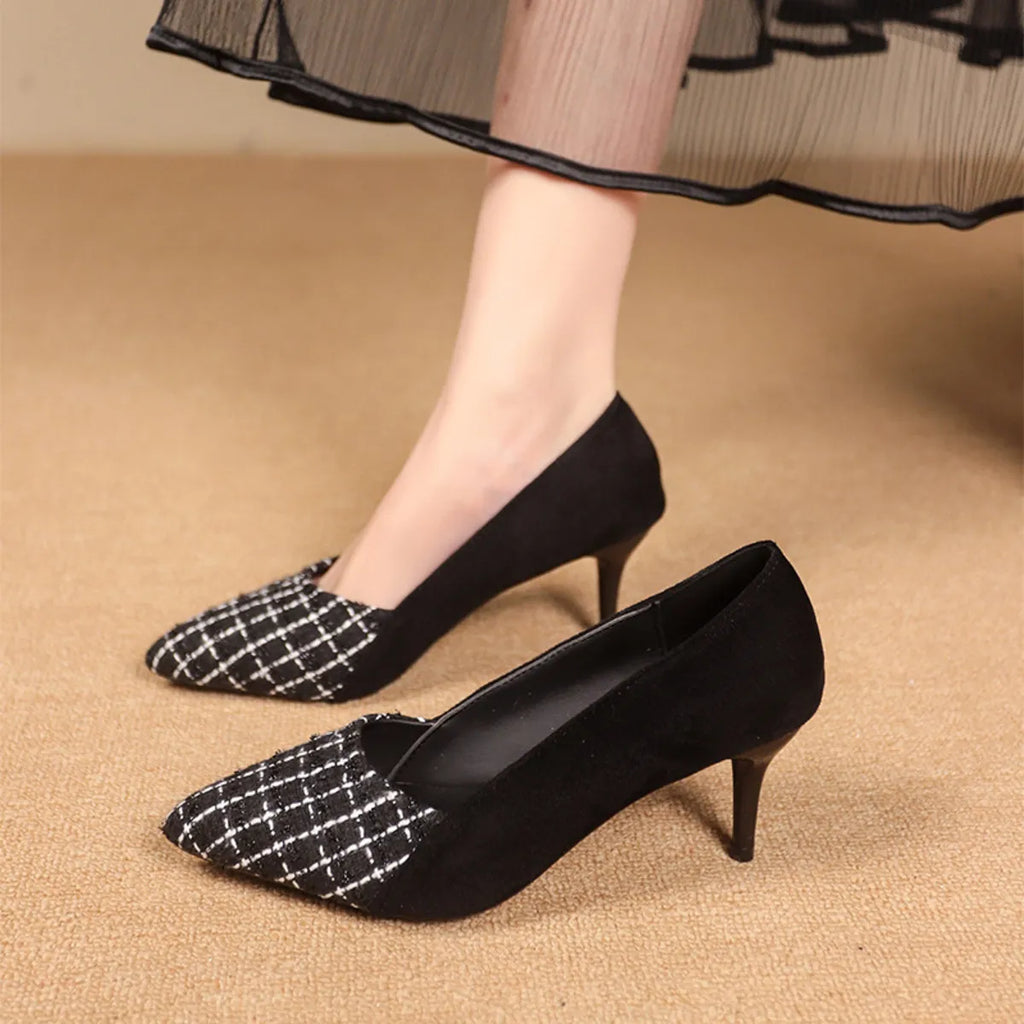 Point Toe Suede Pumps