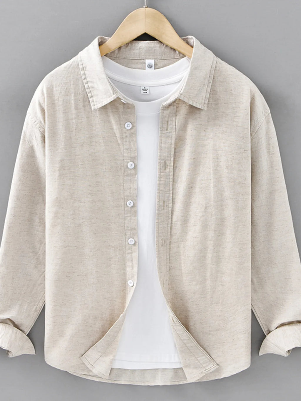 Men's Plus Size Button Up Long Sleeve Shirt