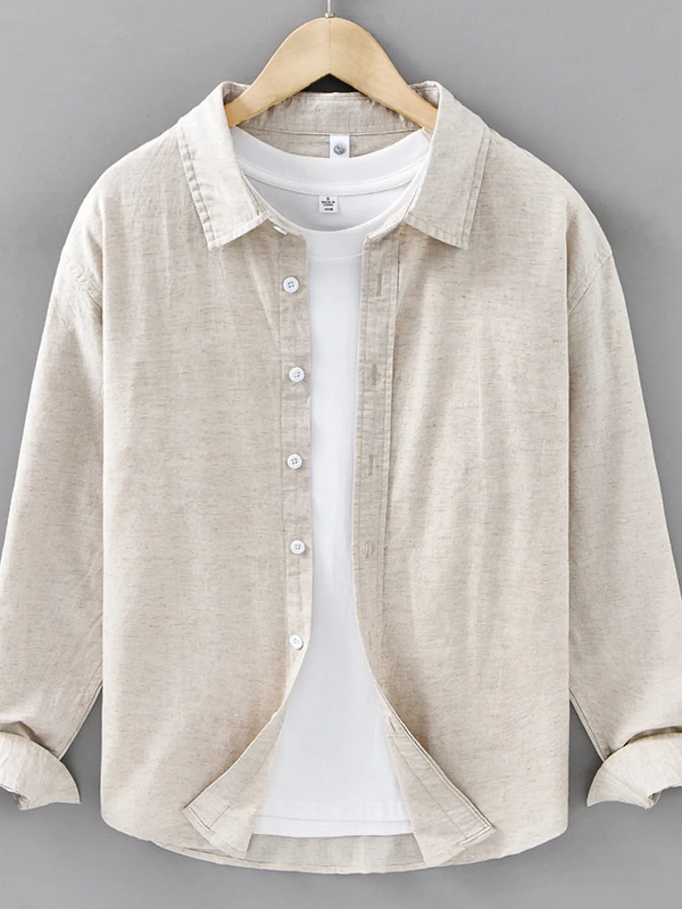 Men's Plus Size Button Up Long Sleeve Shirt