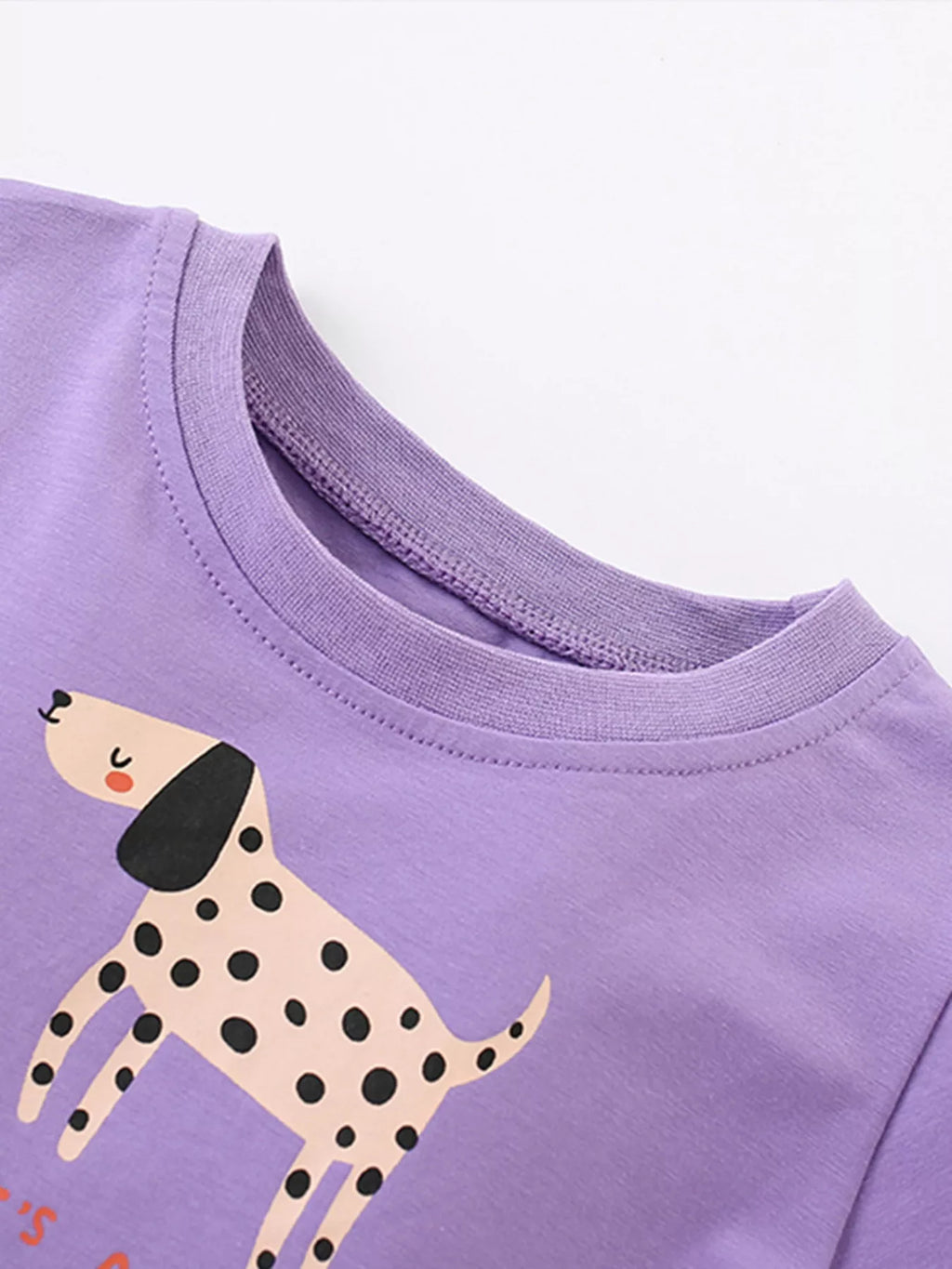 Children's Dog Round Neck Casual Dress