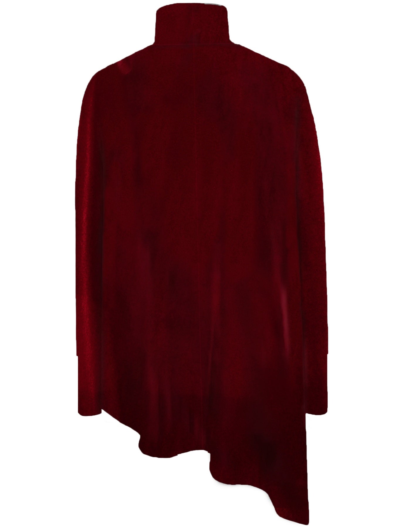 Elegant Turtleneck Asymmetric Hem Top