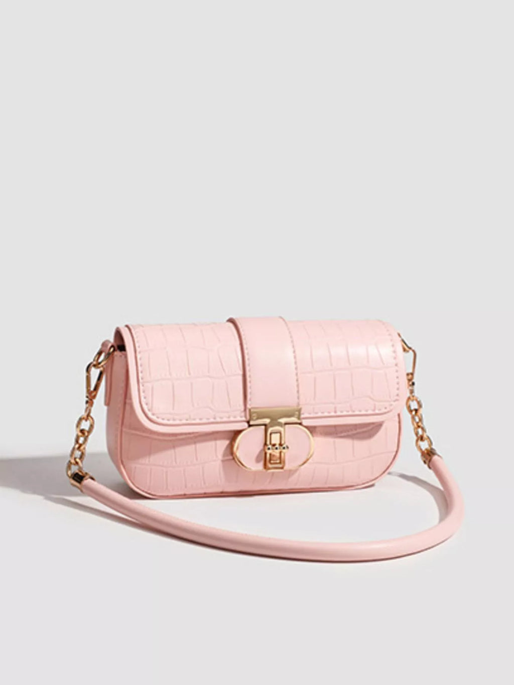 Textured Flap Shoulder Bag