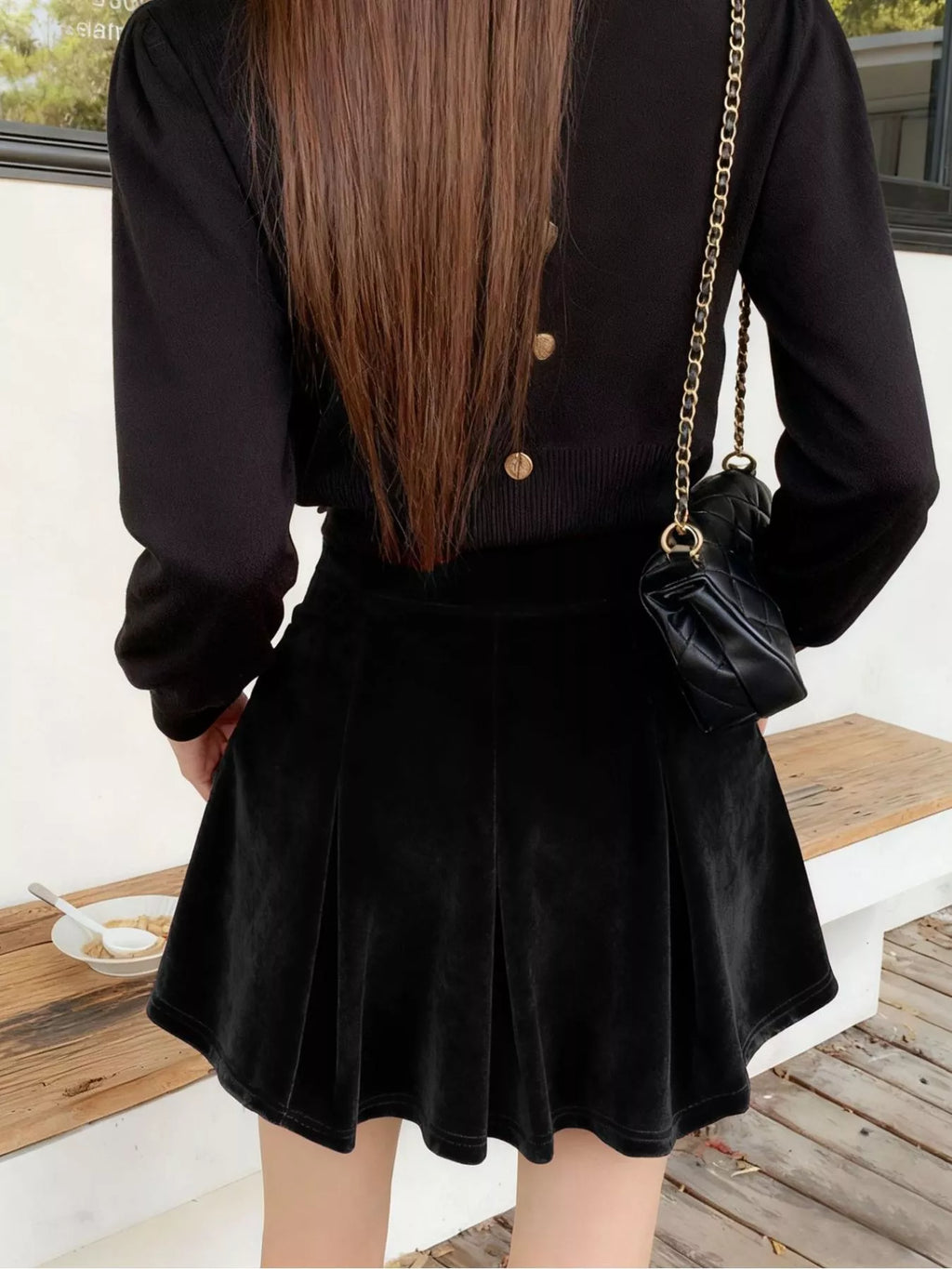 Velvet Mini Skort