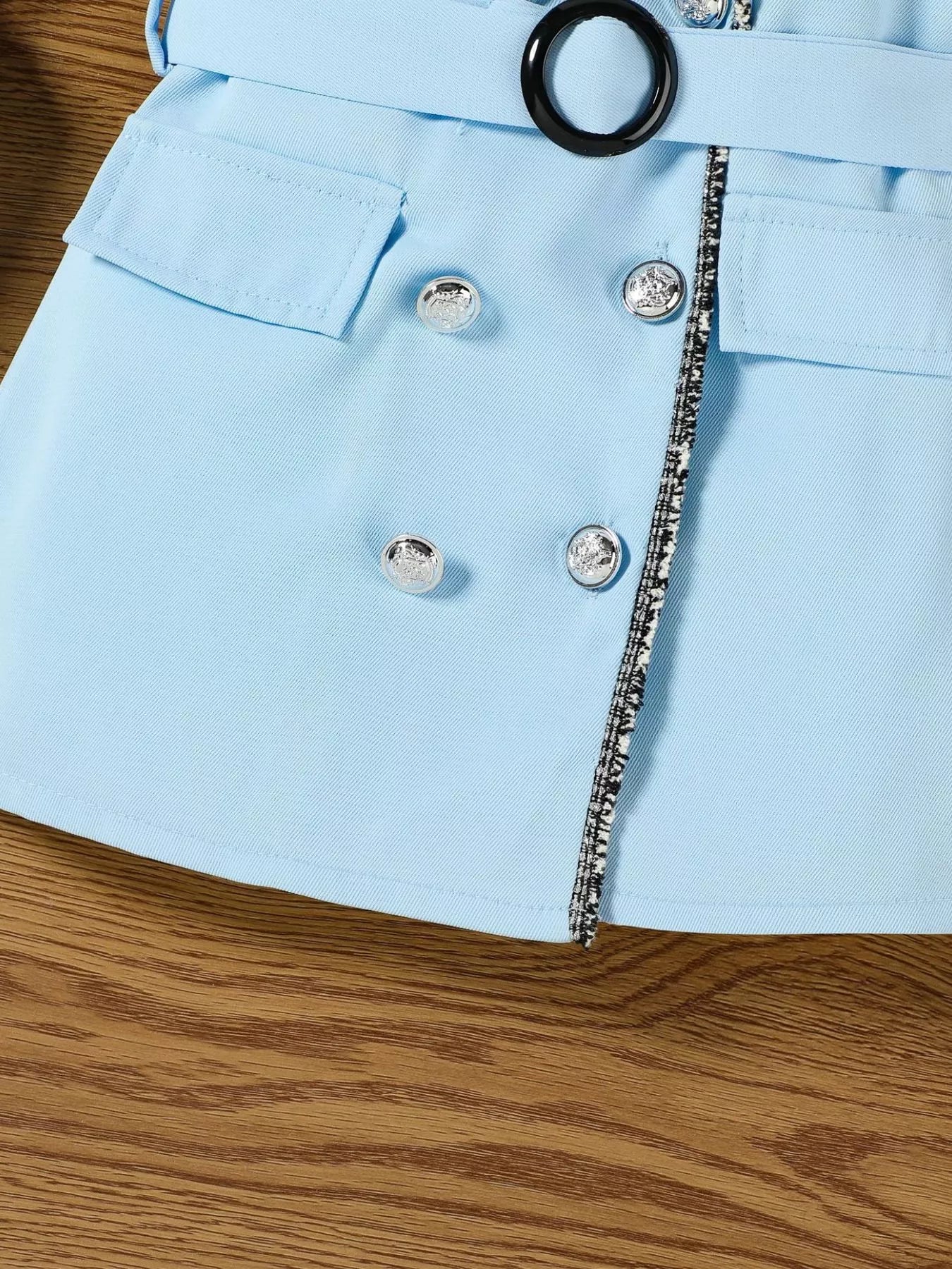 Children's Double Breasted Belt Dress