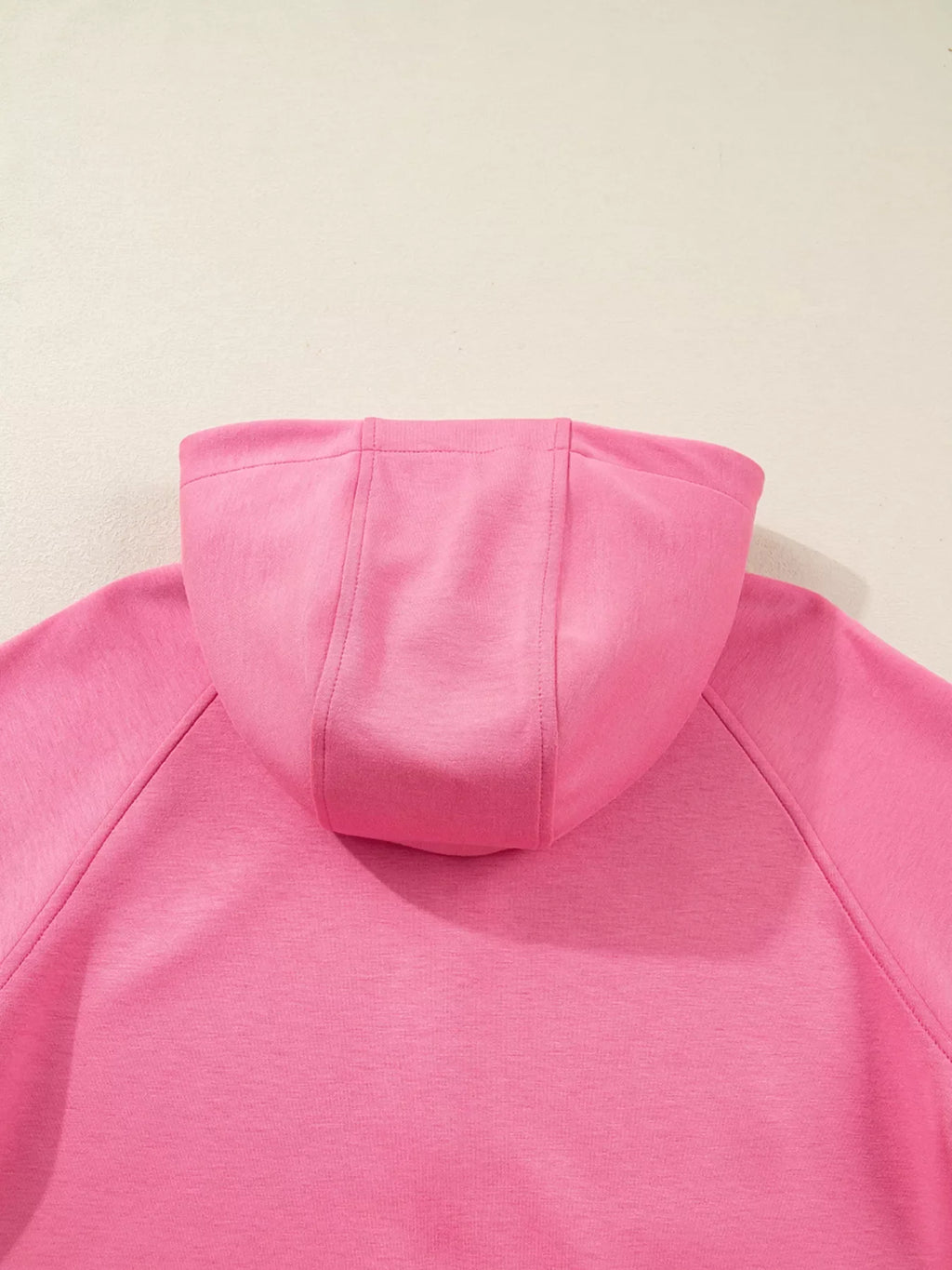 Solid Color Zip Up Hoodie Drawstring Loose Pants Set