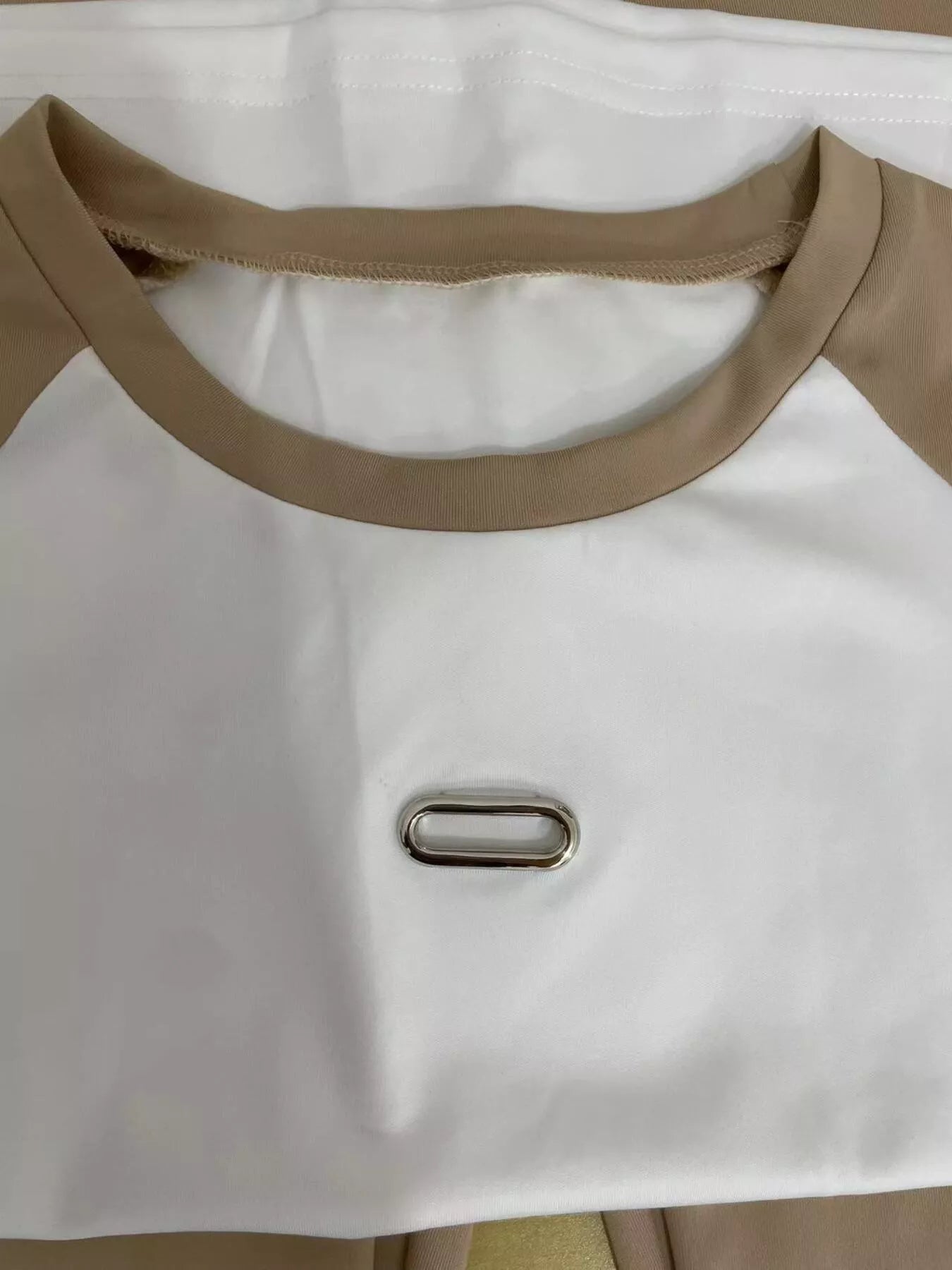 Contrast Short Sleeve Tee and Pants Set