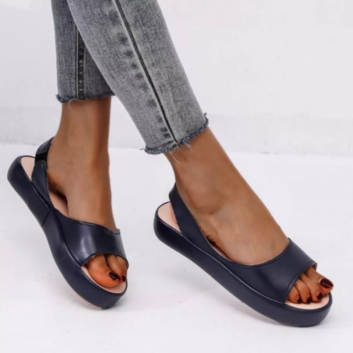Peep Toe Platform Sandals