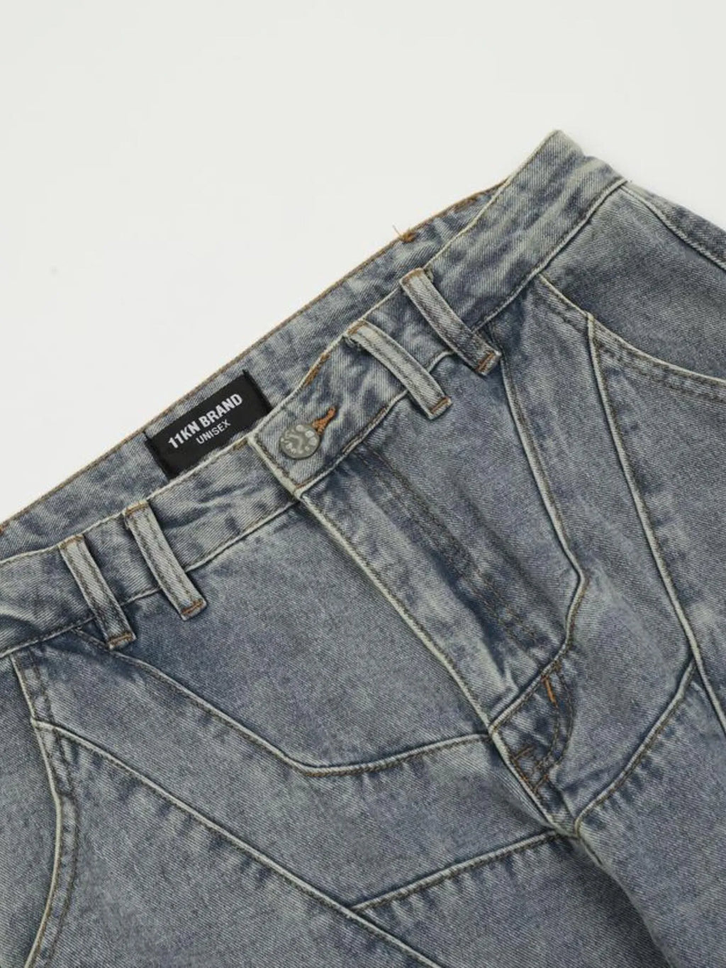 Men's Multi-Pocket Cargo Wide Leg Jeans