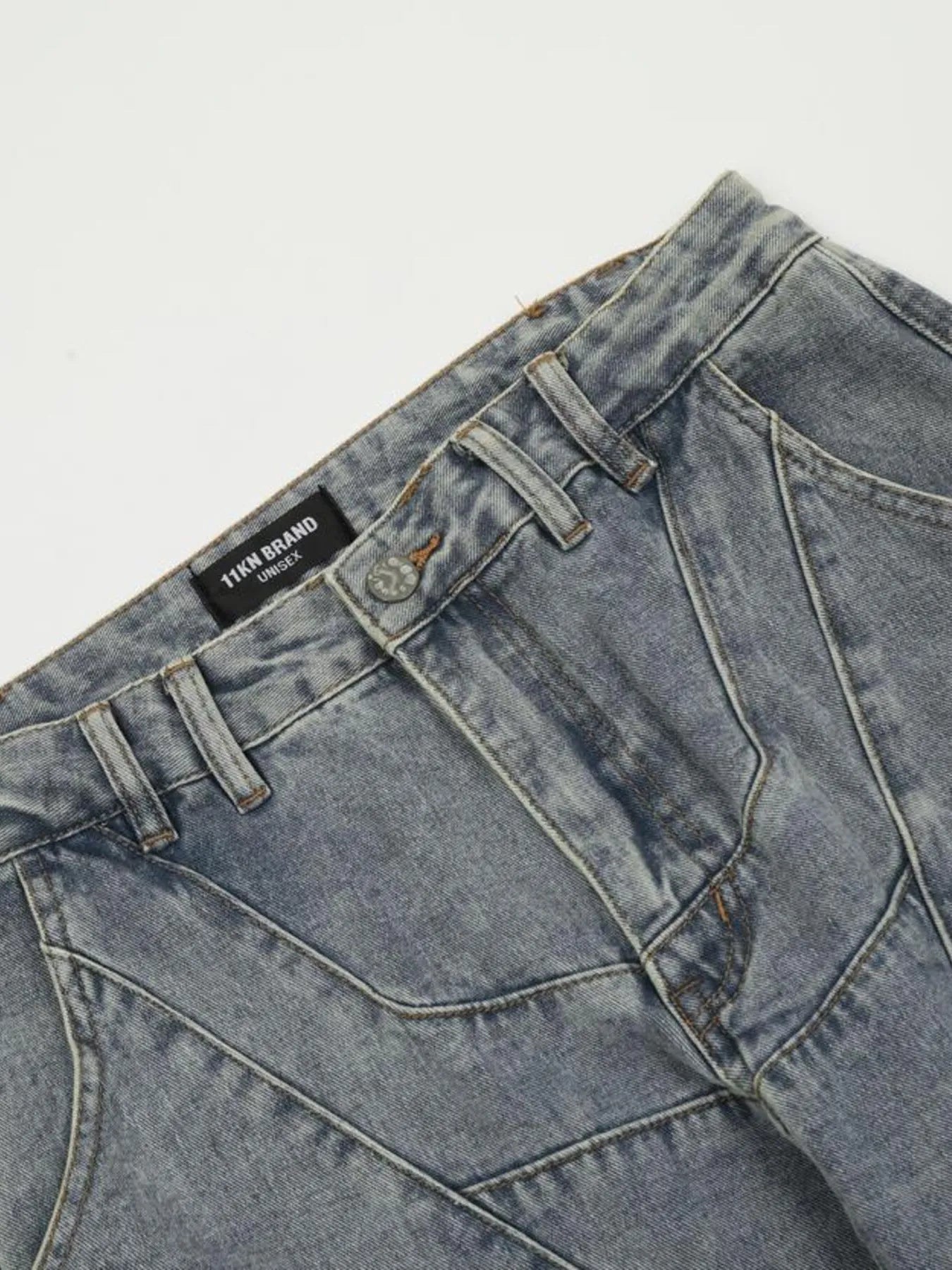 Men's Multi-Pocket Cargo Wide Leg Jeans