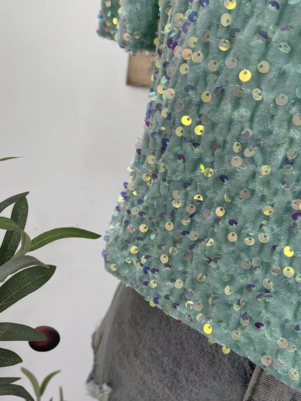 Sequin Short Sleeve T-Shirt