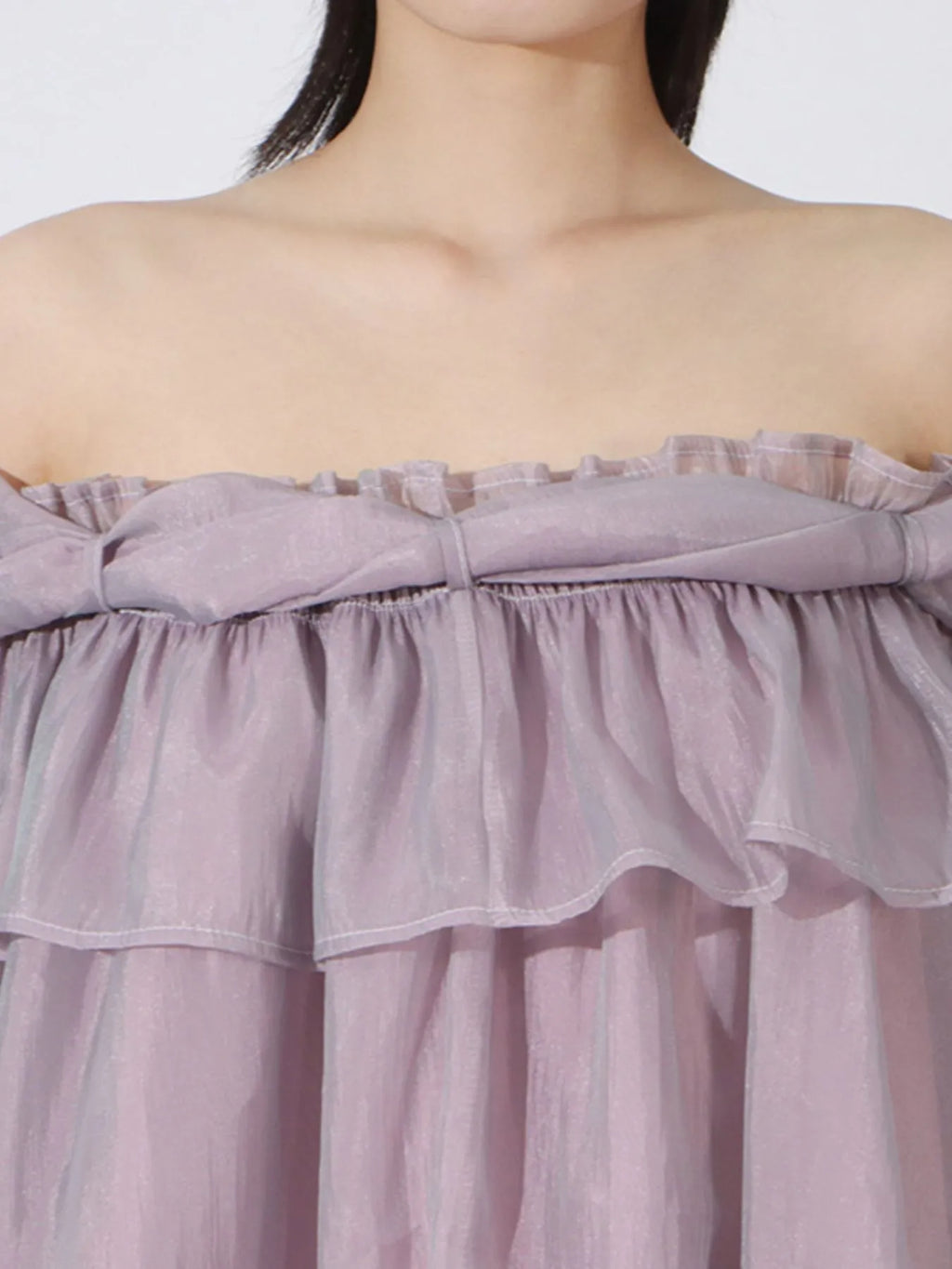 Ruffled Off-Shoulder Flounce Sleeve Blouse