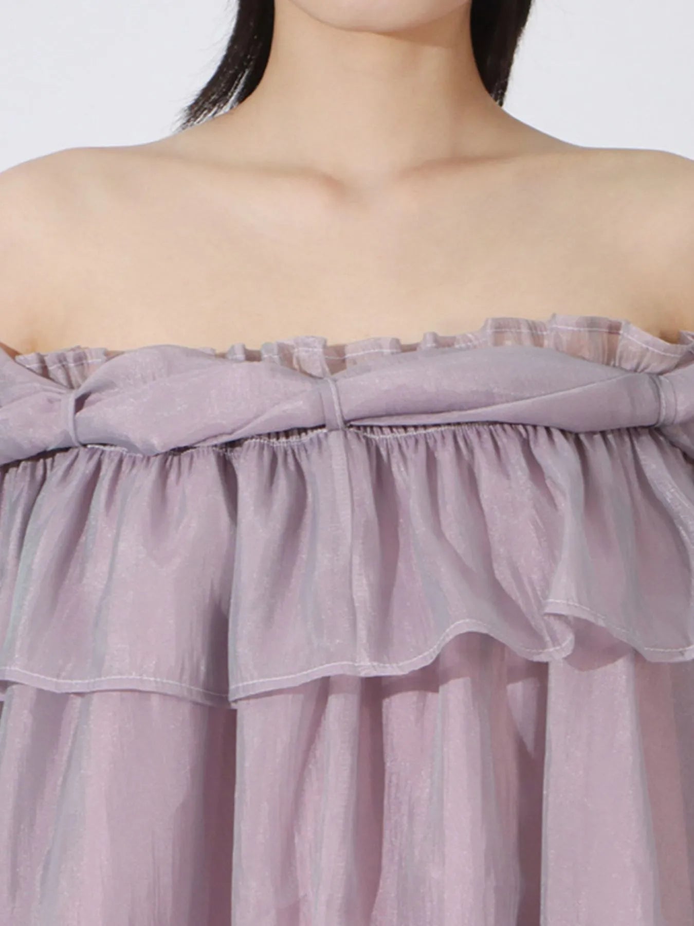 Ruffled Off-Shoulder Flounce Sleeve Blouse