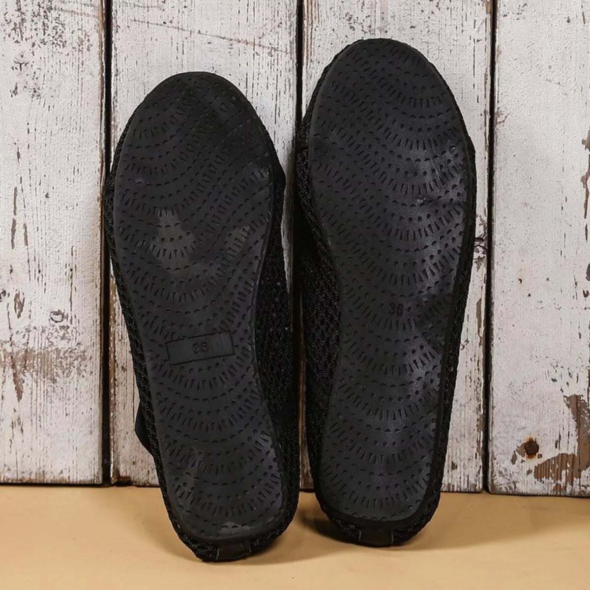 Mesh Round Toe Slip-Ons