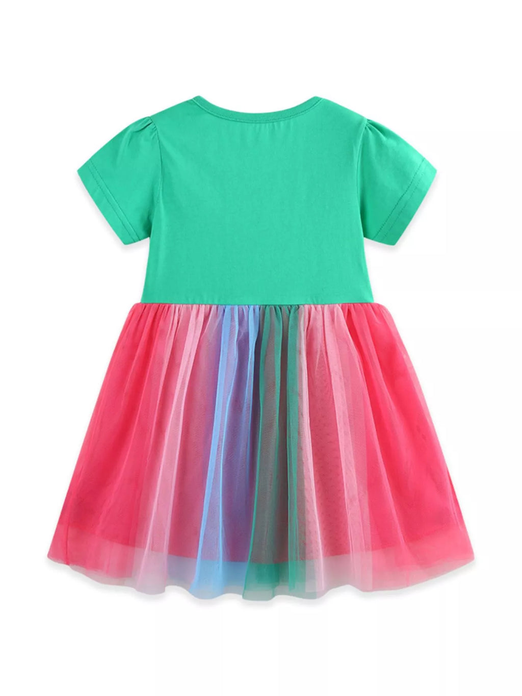 Children's Rainbow Graphic Tulle Dress