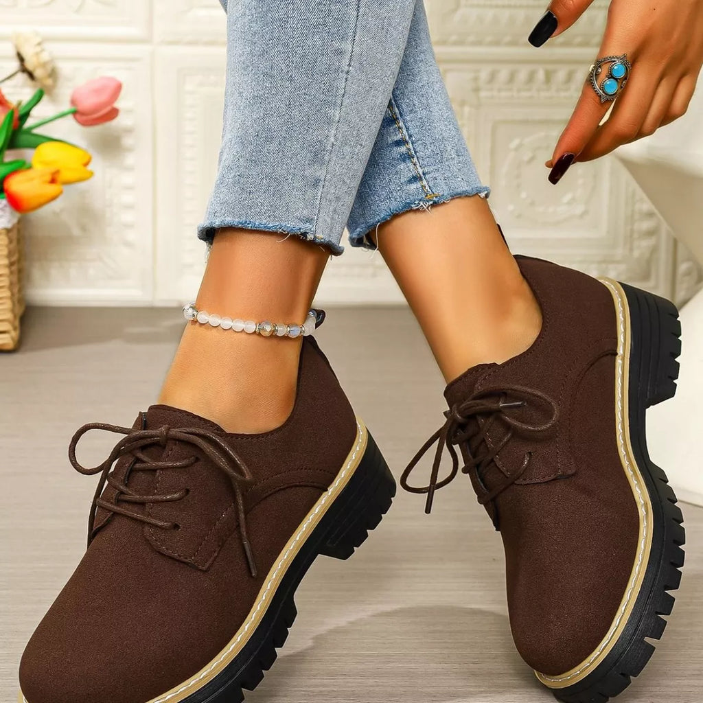 Lace-Up Platform Loafers
