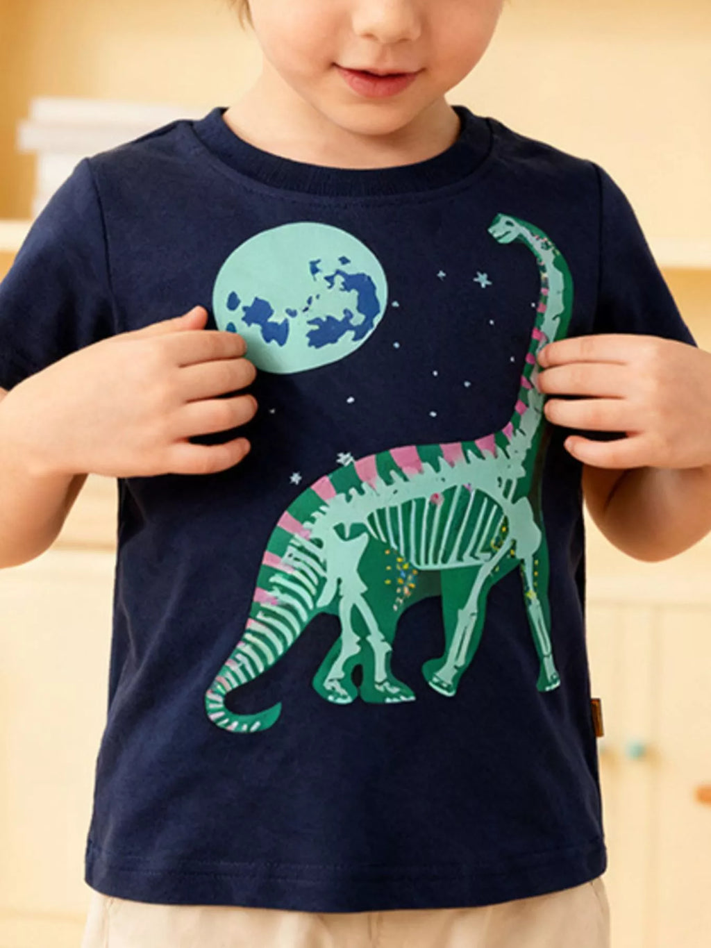 Children's Dinosaur Graphic Crew Neck T-Shirt