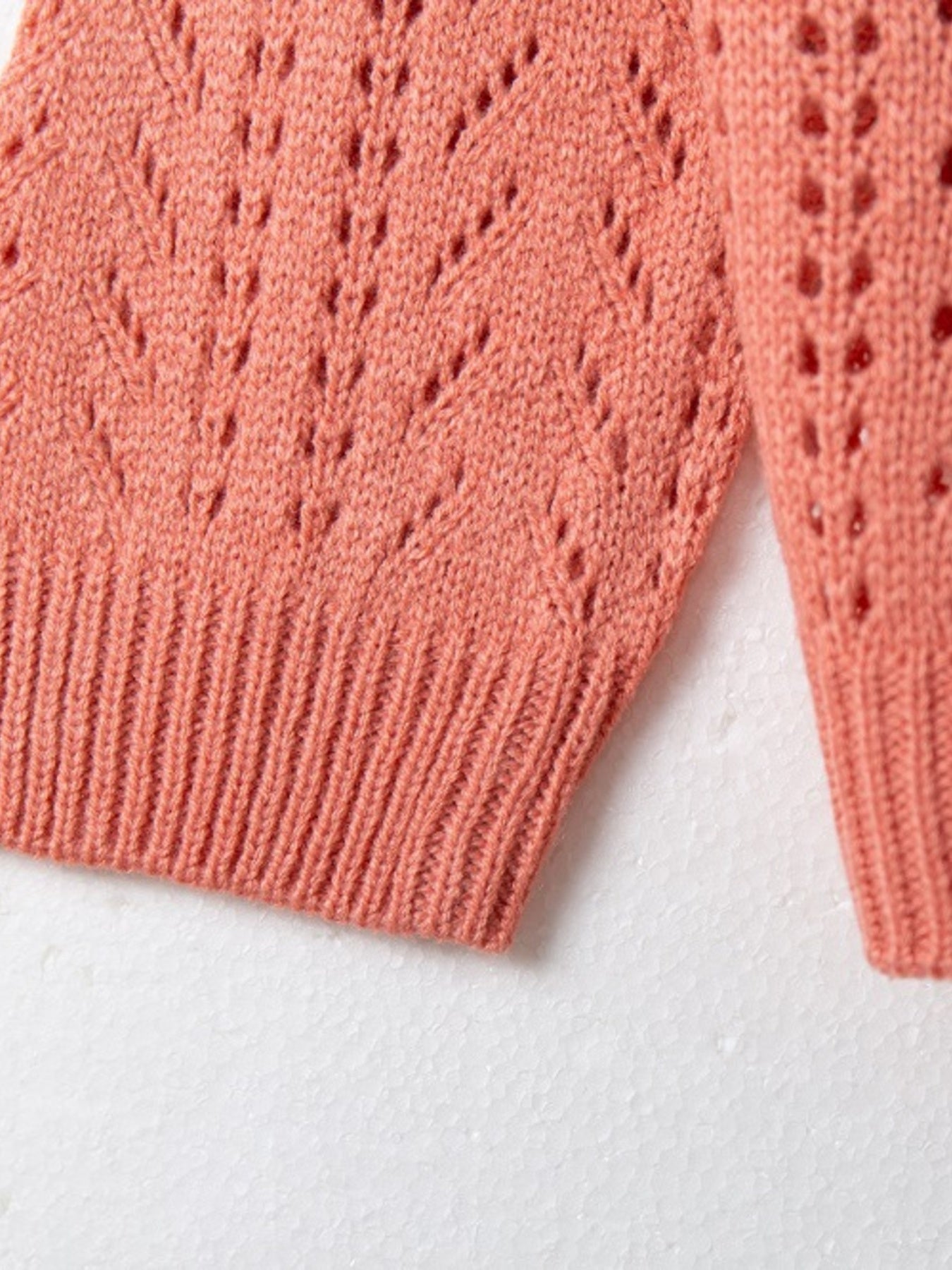 Openwork V-Neck Cardigan