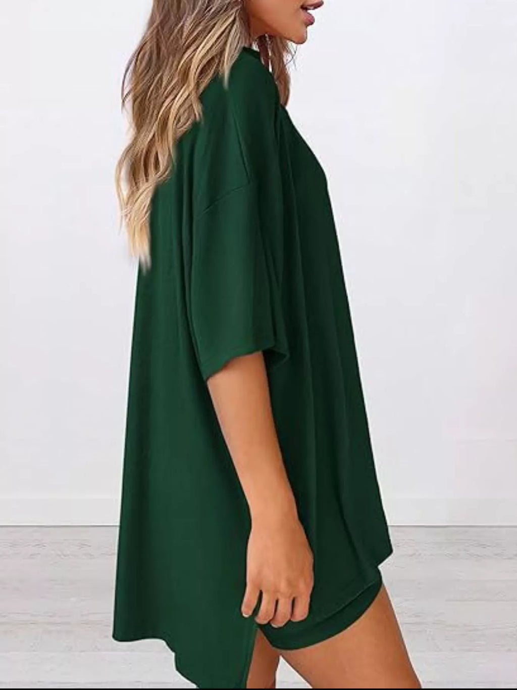 Full Size Half Sleeve T-Shirt and Shorts Set Plus Size